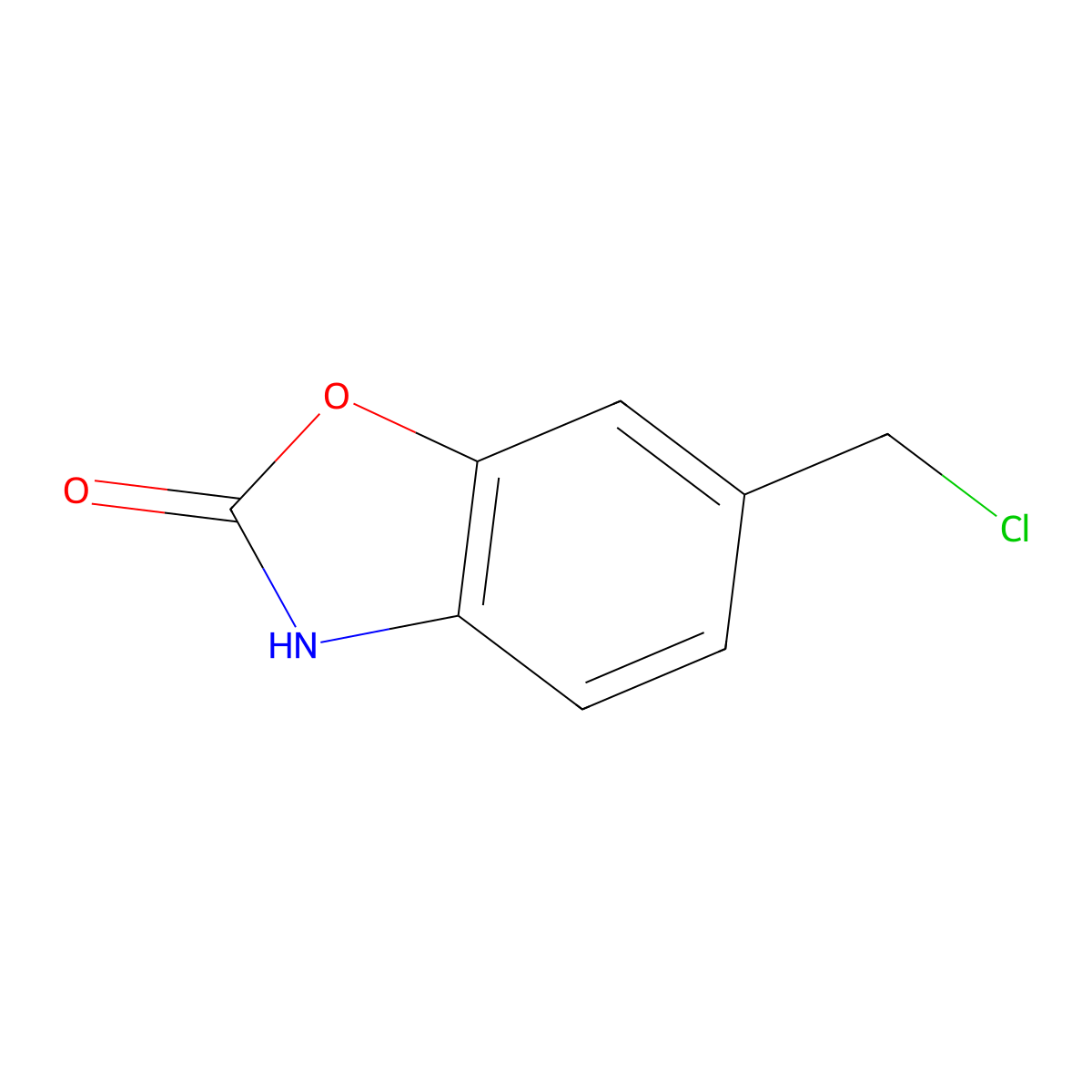6-(Chloromethyl)-2,3-dihydro-1,3-benzoxazol-2-one molecular structure, CAS 207552-71-4