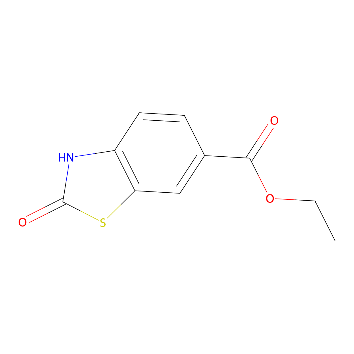 Ethyl 2-oxo-2,3-dihydrobenzo[d]thiazole-6-carboxylate molecular structure, CAS 207552-73-6