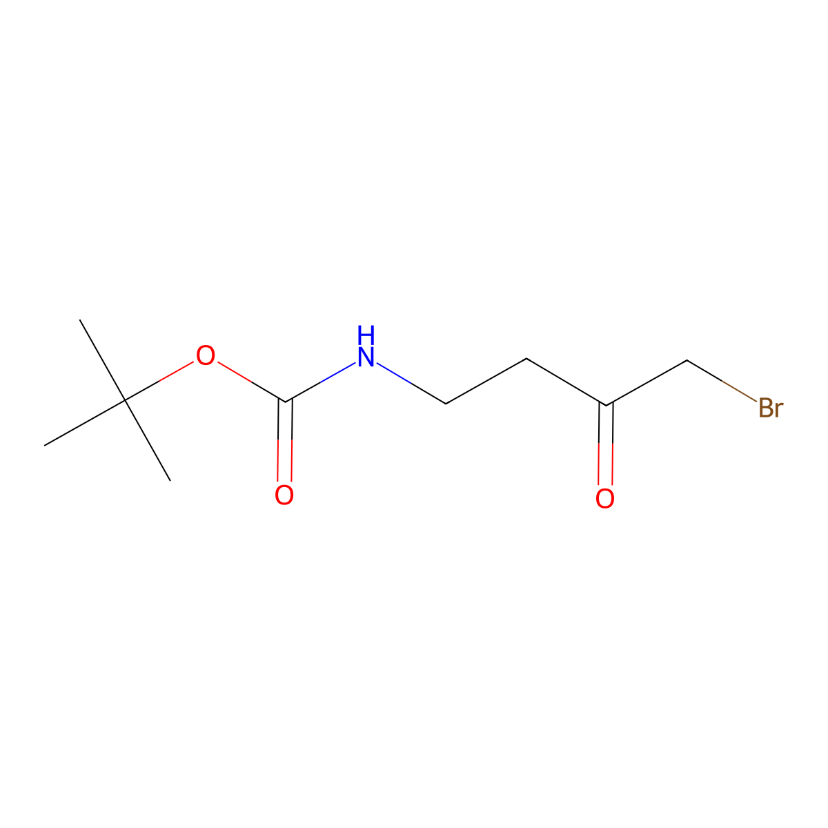 tert-butyl N-(4-bromo-3-oxobutyl)carbamate molecular structure, CAS 207555-89-3