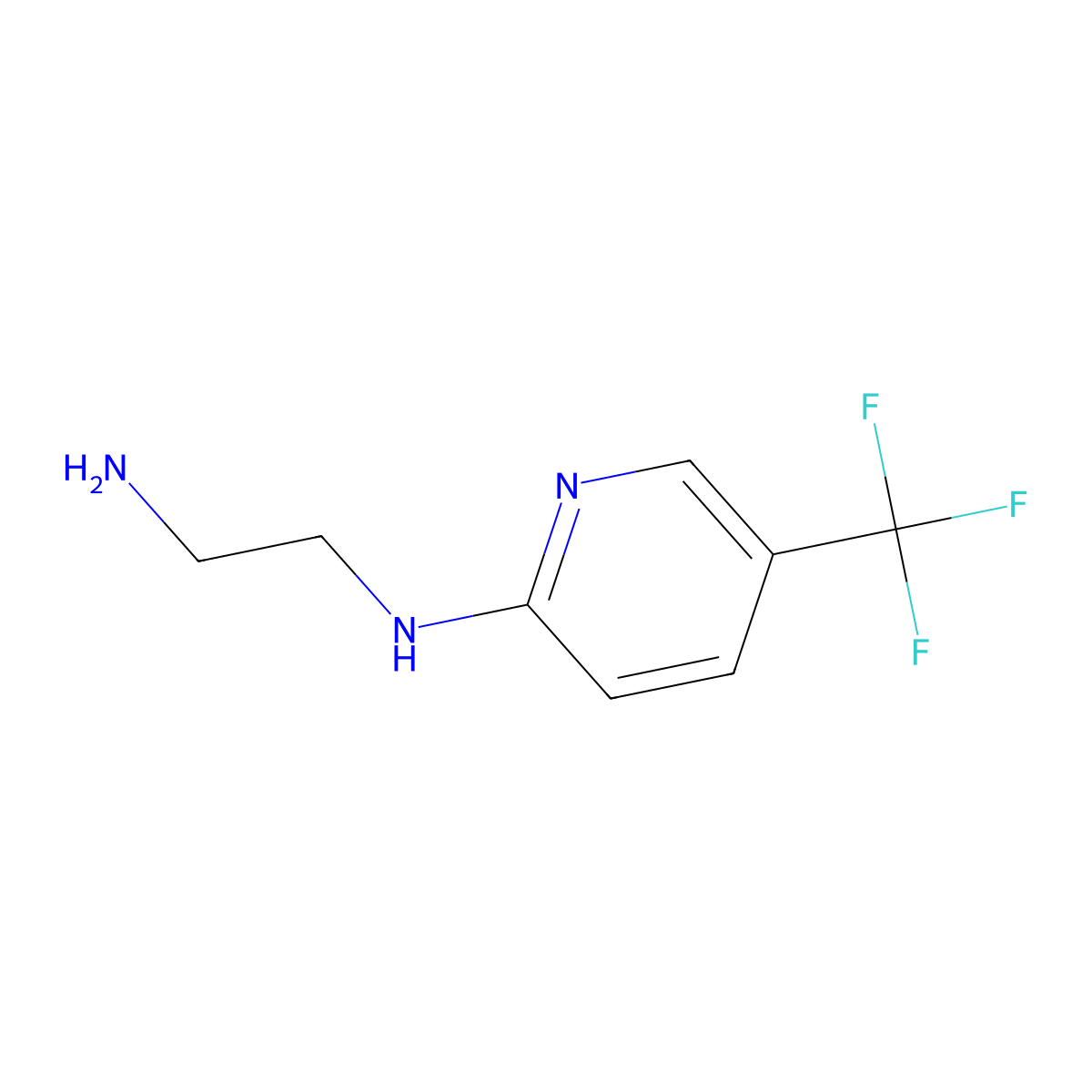(2-Aminoethyl)[5-(trifluoromethyl)(2-pyridyl)]amine molecular structure, CAS 207557-34-4