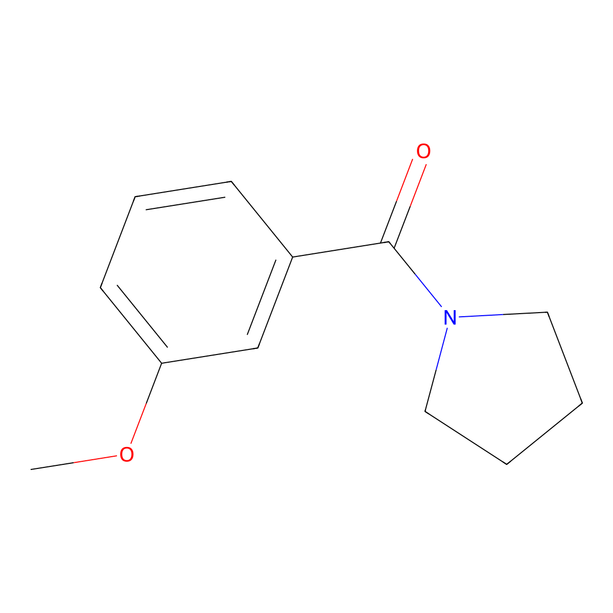 Pyrrolidine, 1-(3-methoxybenzoyl)- molecular structure, CAS 207558-39-2