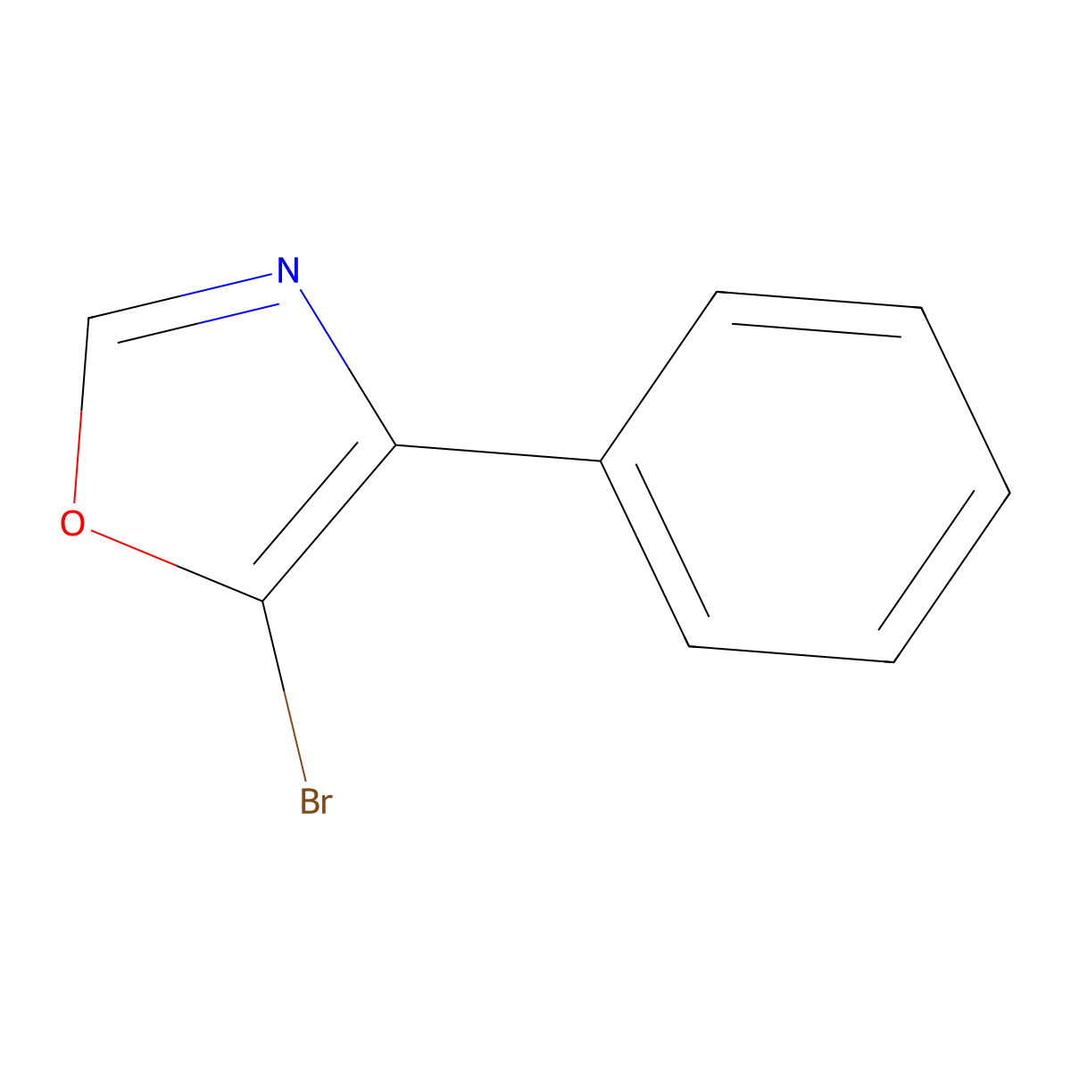 5-Bromo-4-phenyloxazole molecular structure, CAS 20756-97-2