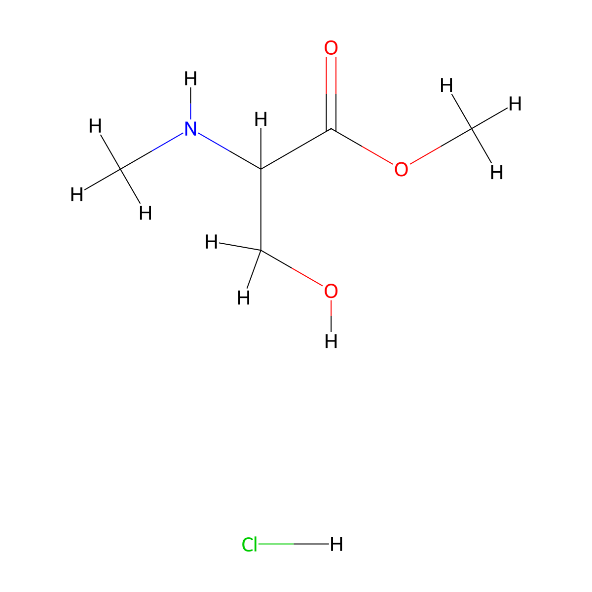 N-Me-Ser-OMe.HCl molecular structure, CAS 207570-19-2