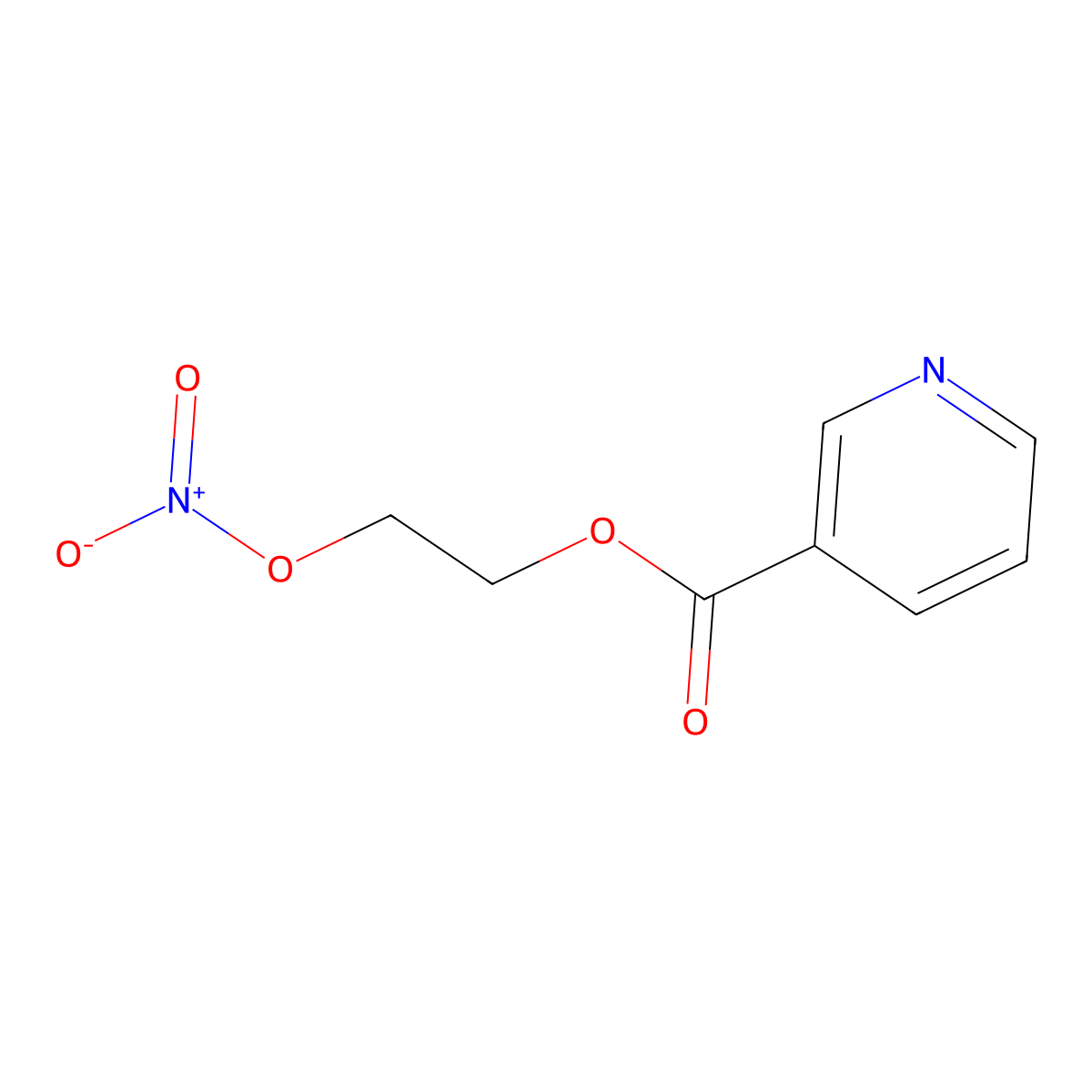2-(Nitrooxy)ethyl 3-pyridinecarboxylate molecular structure, CAS 207571-58-2