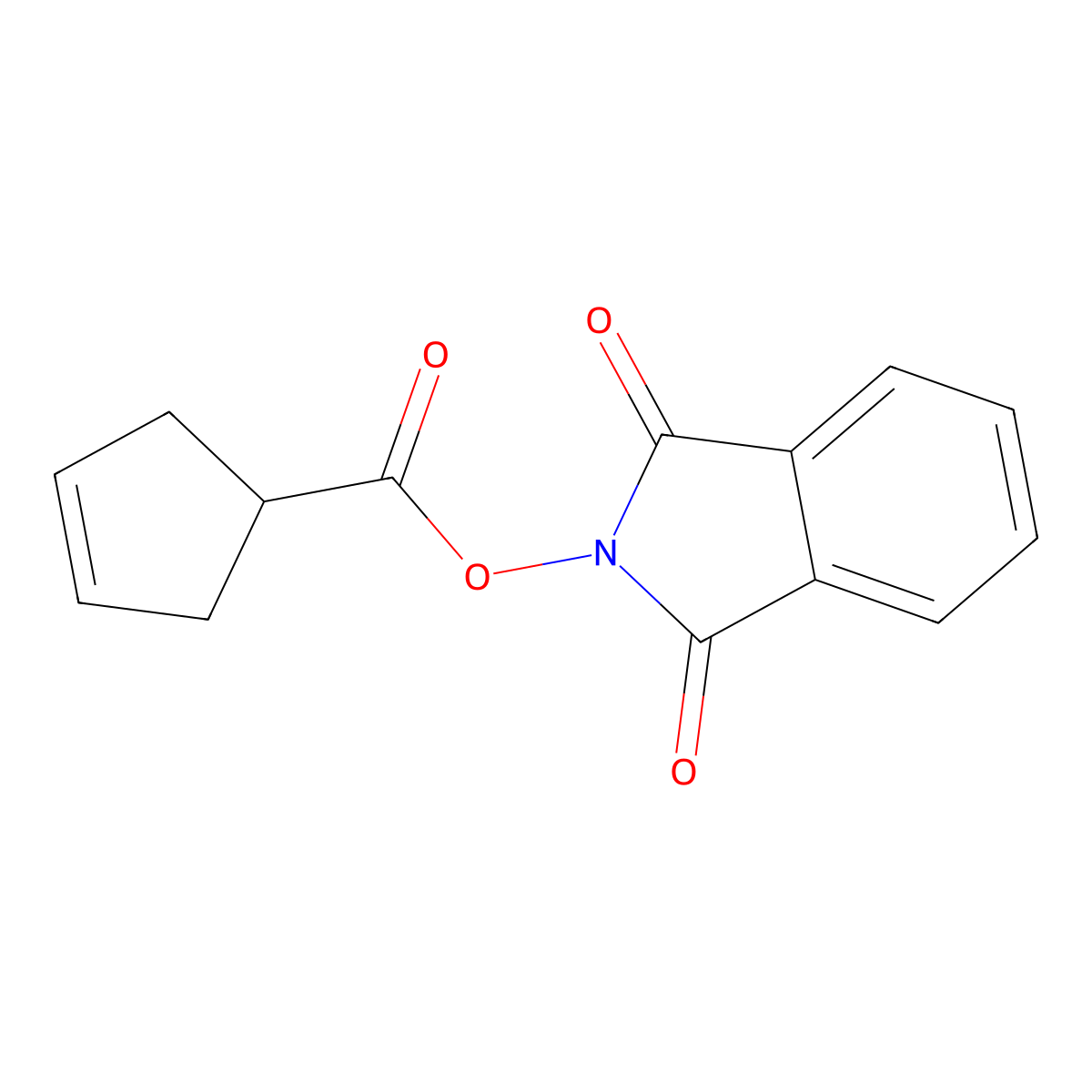 1,3-Dioxoisoindolin-2-yl cyclopent-3-ene-1-carboxylate molecular structure, CAS 2075718-63-5