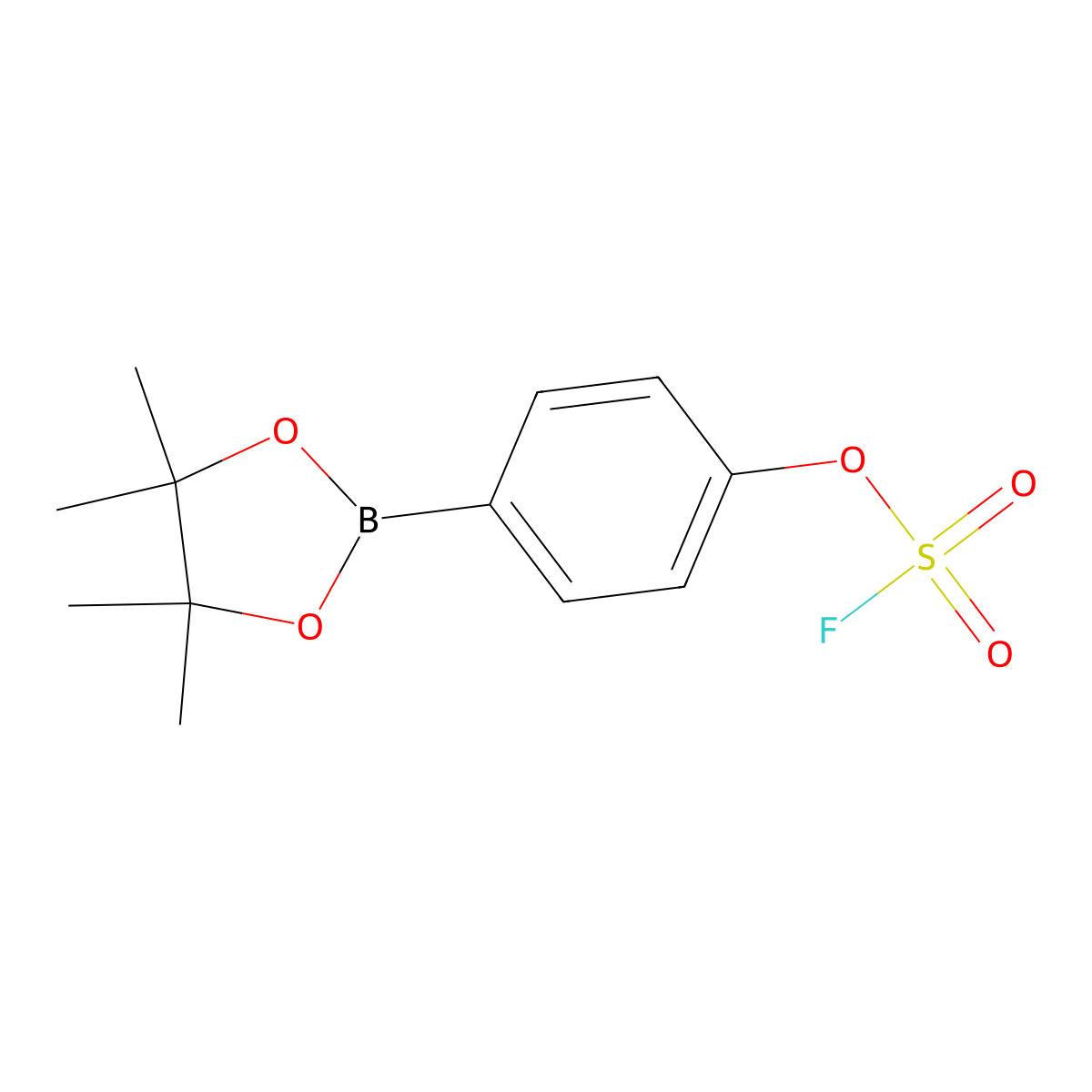 4-(4,4,5,5-Tetramethyl-1,3,2-dioxaborolan-2-yl)phenyl sulfurofluoridate molecular structure, CAS 2075724-11-5