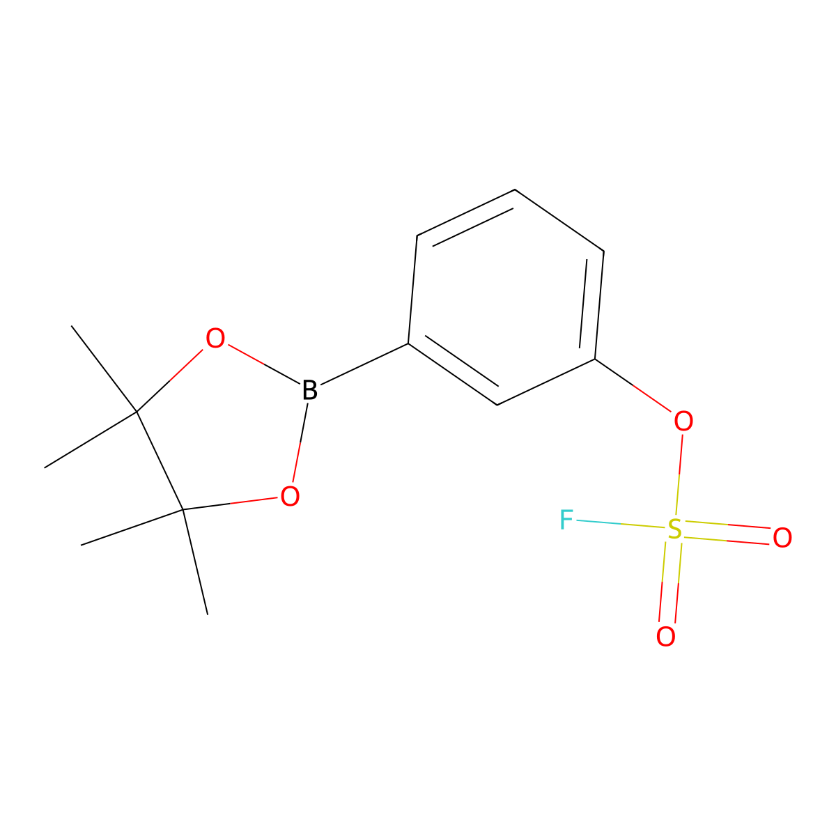 3-(4,4,5,5-Tetramethyl-1,3,2-dioxaborolan-2-yl)phenyl sulfurofluoridate molecular structure, CAS 2075724-26-2