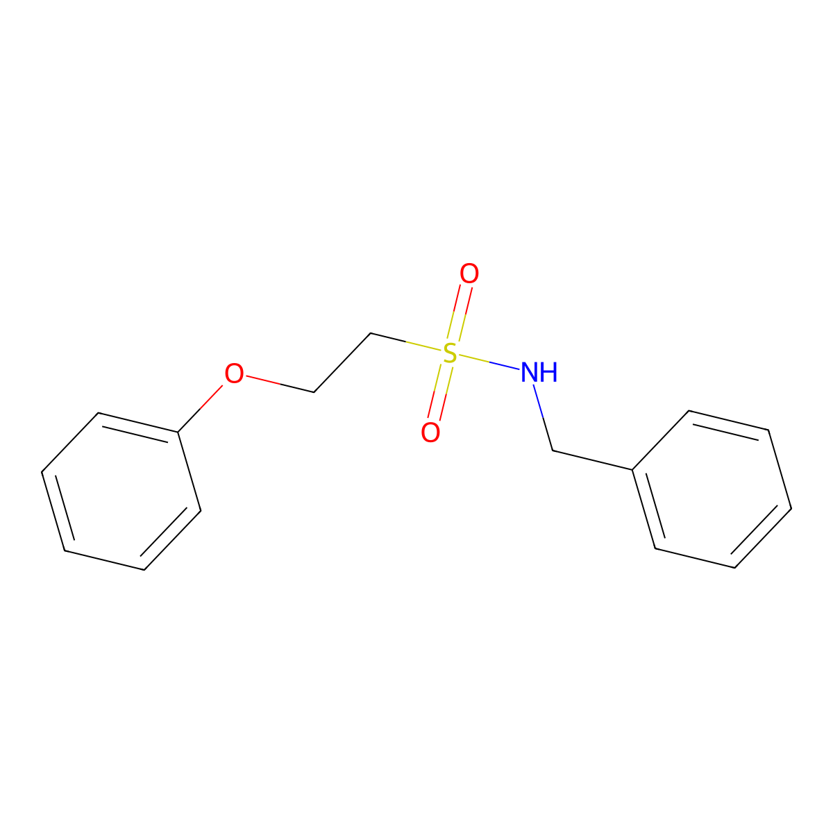 N-benzyl-2-phenoxyethanesulfonamide molecular structure, CAS 207574-09-2