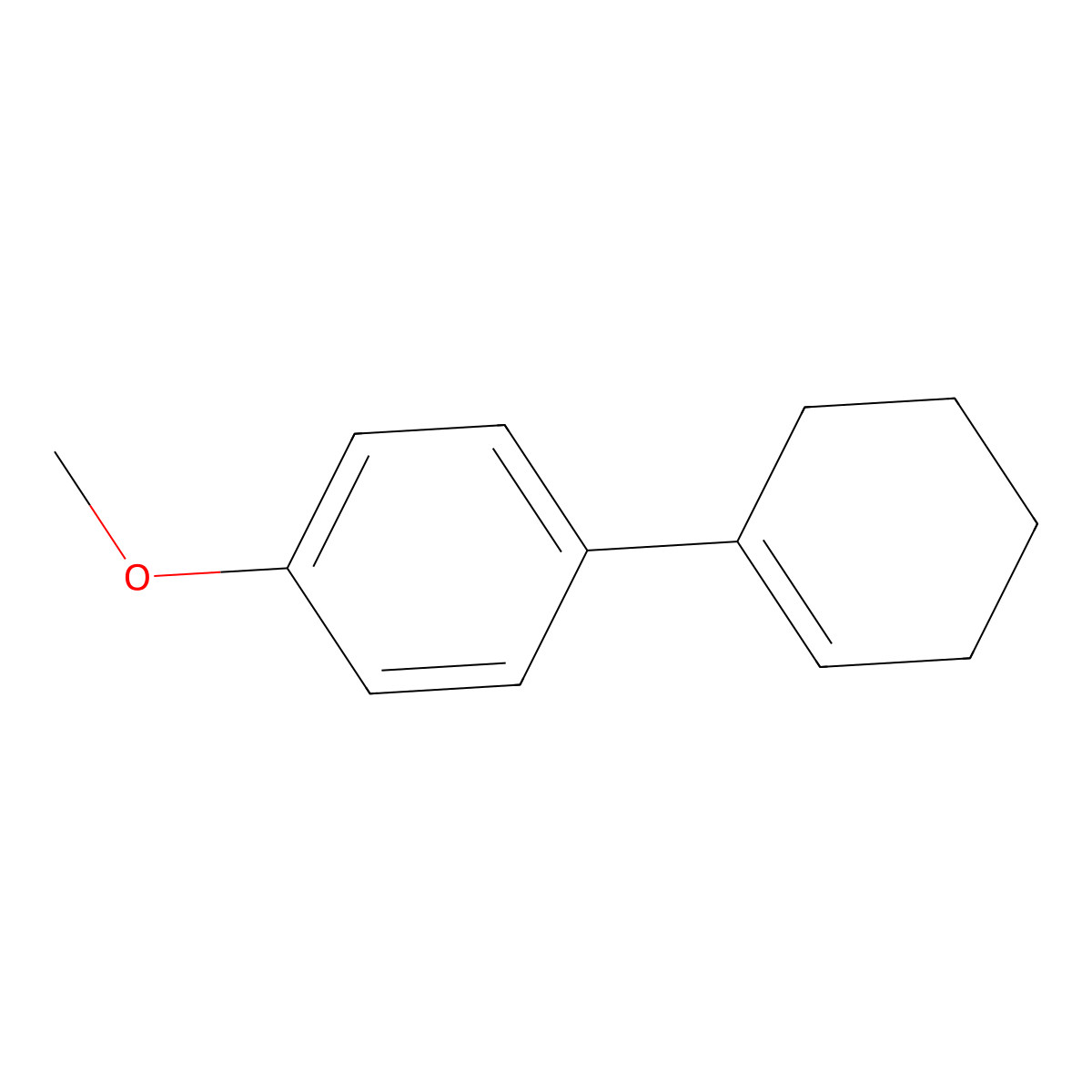 Anisole, p-1-cyclohexen-1-yl- molecular structure, CAS 20758-60-5