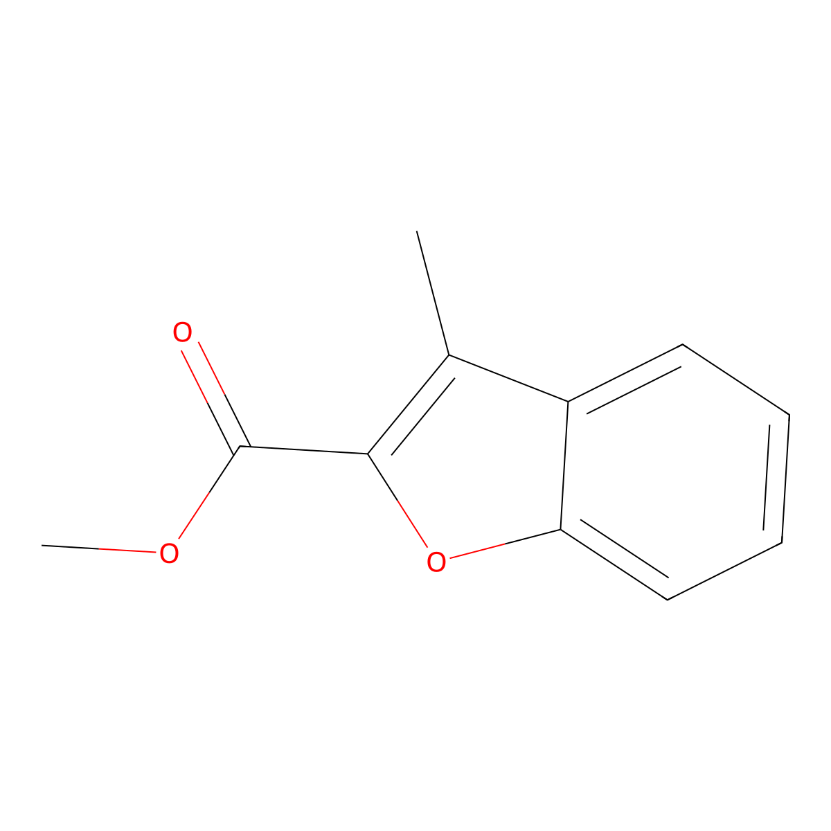 Methyl 3-methyl-2-benzofurancarboxylate molecular structure, CAS 2076-36-0
