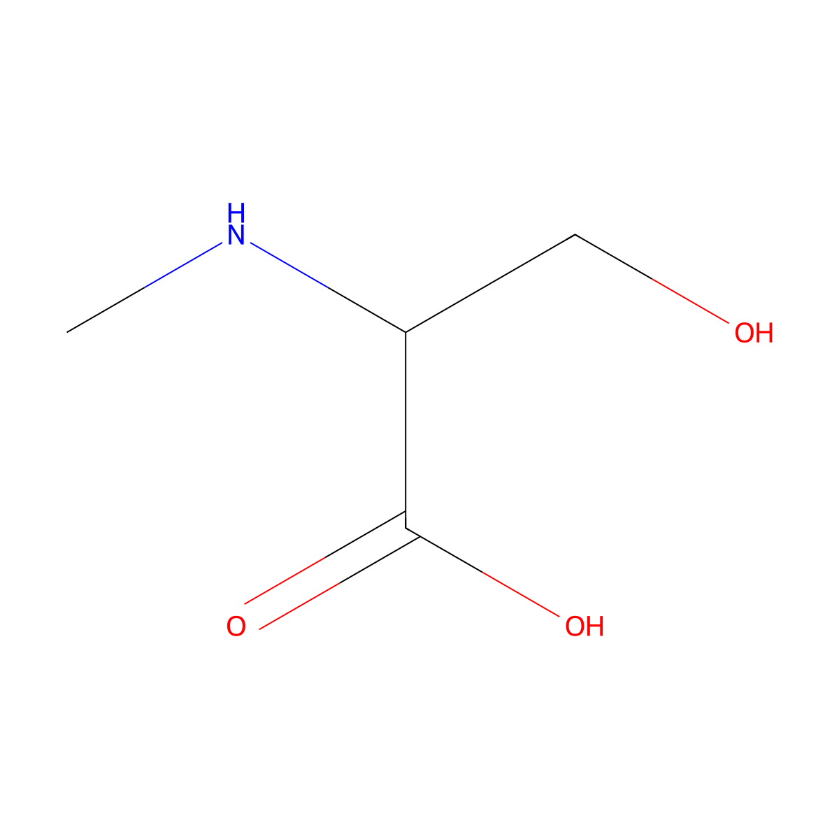 3-Hydroxy-2-(methylamino)propanoic acid molecular structure, CAS 2076-49-5