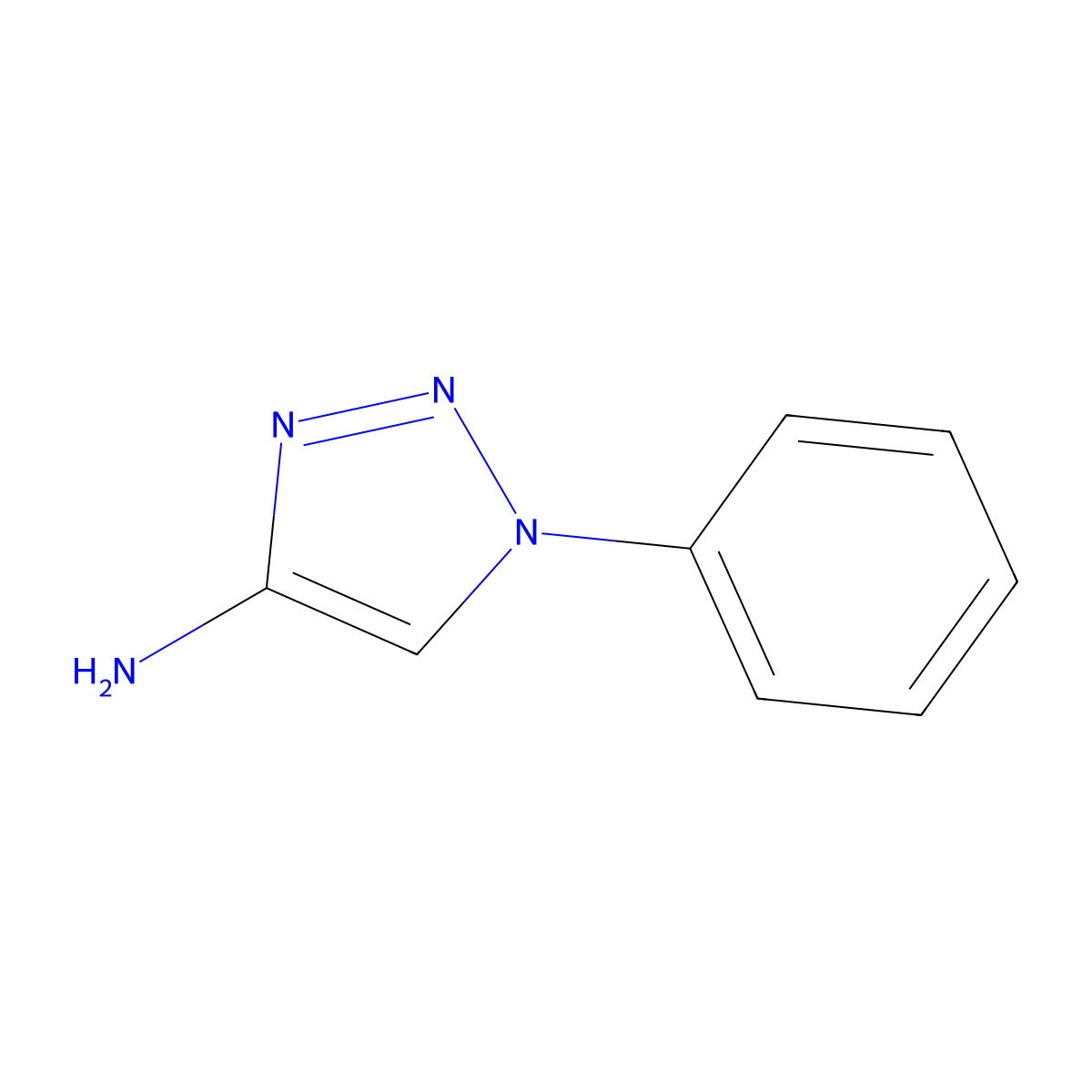 1-phenyl-1H-1,2,3-triazol-4-amine molecular structure, CAS 2076-64-4