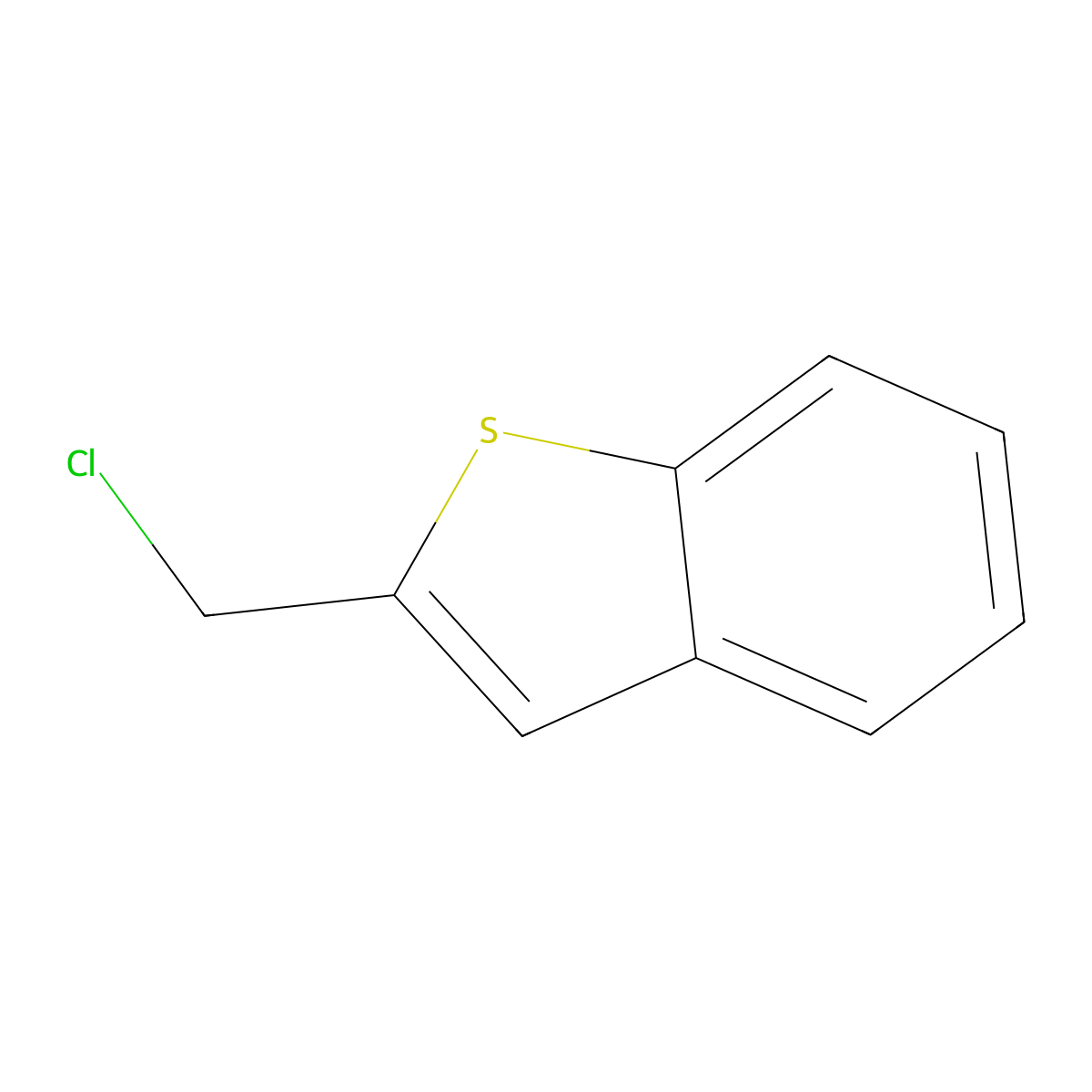 2-(Chloromethyl)-1-benzothiophene molecular structure, CAS 2076-88-2