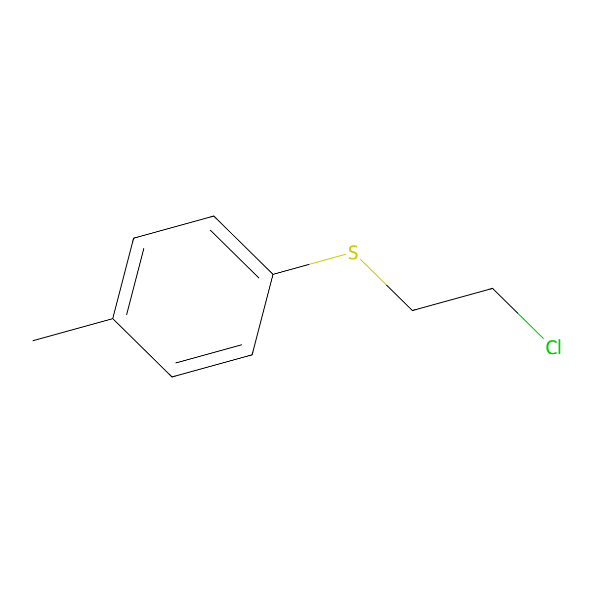 1-[(2-Chloroethyl)sulfanyl]-4-methylbenzene molecular structure, CAS 20761-71-1