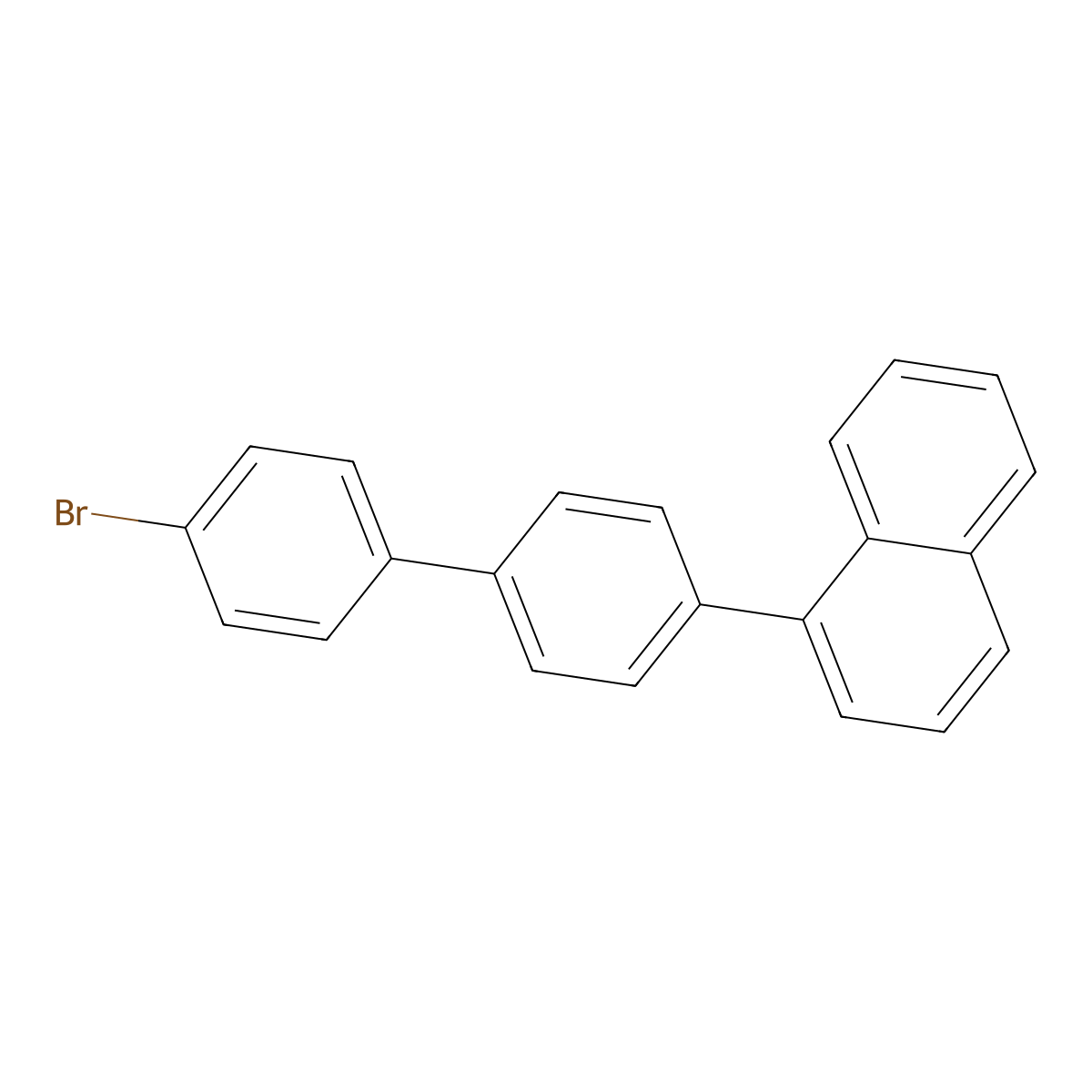 1-(4'-Bromo-[1,1'-biphenyl]-4-yl)naphthalene molecular structure, CAS 207612-71-3