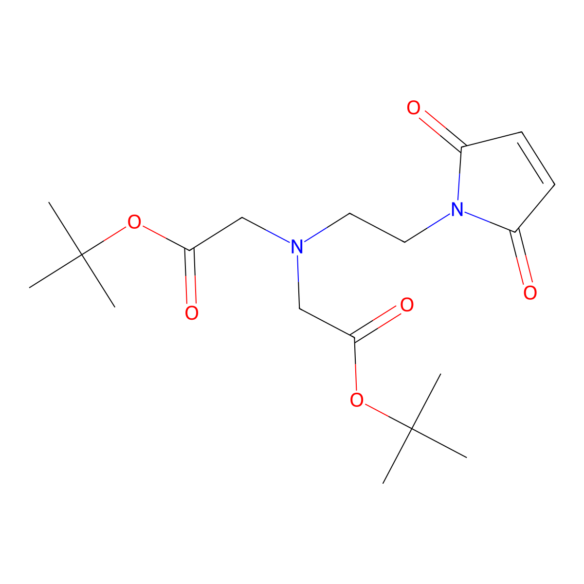 Di-tert-butyl 2,2'-((2-(2,5-dioxo-2,5-dihydro-1H-pyrrol-1-yl)ethyl)azanediyl)diacetate molecular structure, CAS 207612-91-7