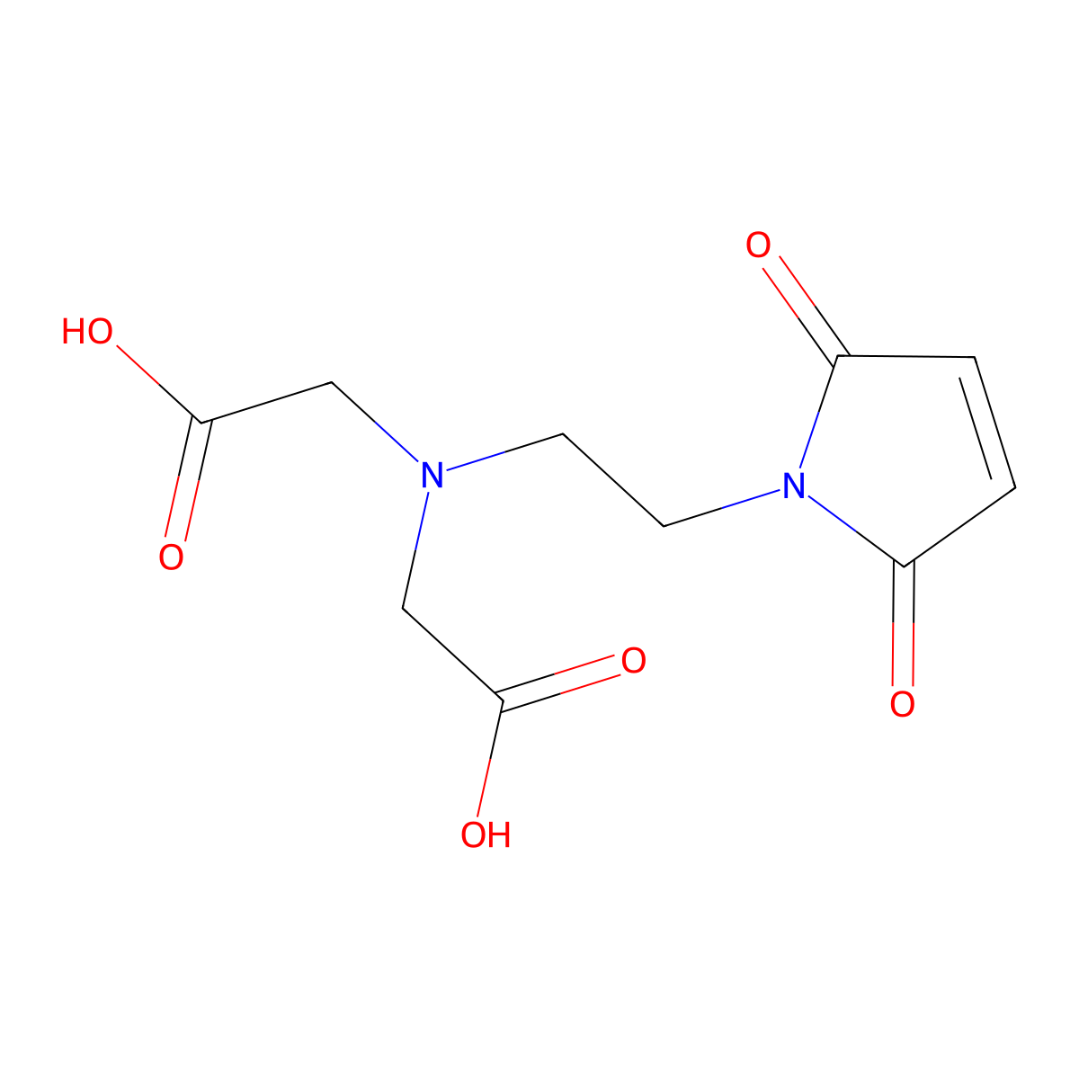 2,2'-((2-(2,5-Dioxo-2,5-dihydro-1H-pyrrol-1-yl)ethyl)azanediyl)diacetic acid molecular structure, CAS 207612-92-8