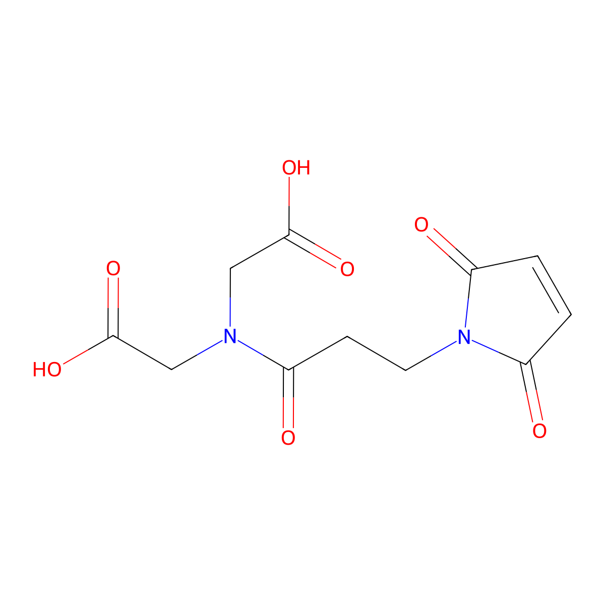 Mal-amido-(CH2COOH)2 molecular structure, CAS 207613-14-7