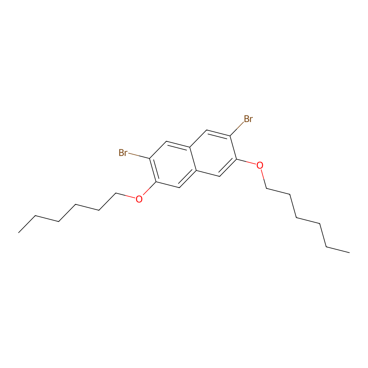 2,7-Dibromo-3,6-bis(hexyloxy)naphthalene molecular structure, CAS 207618-03-9