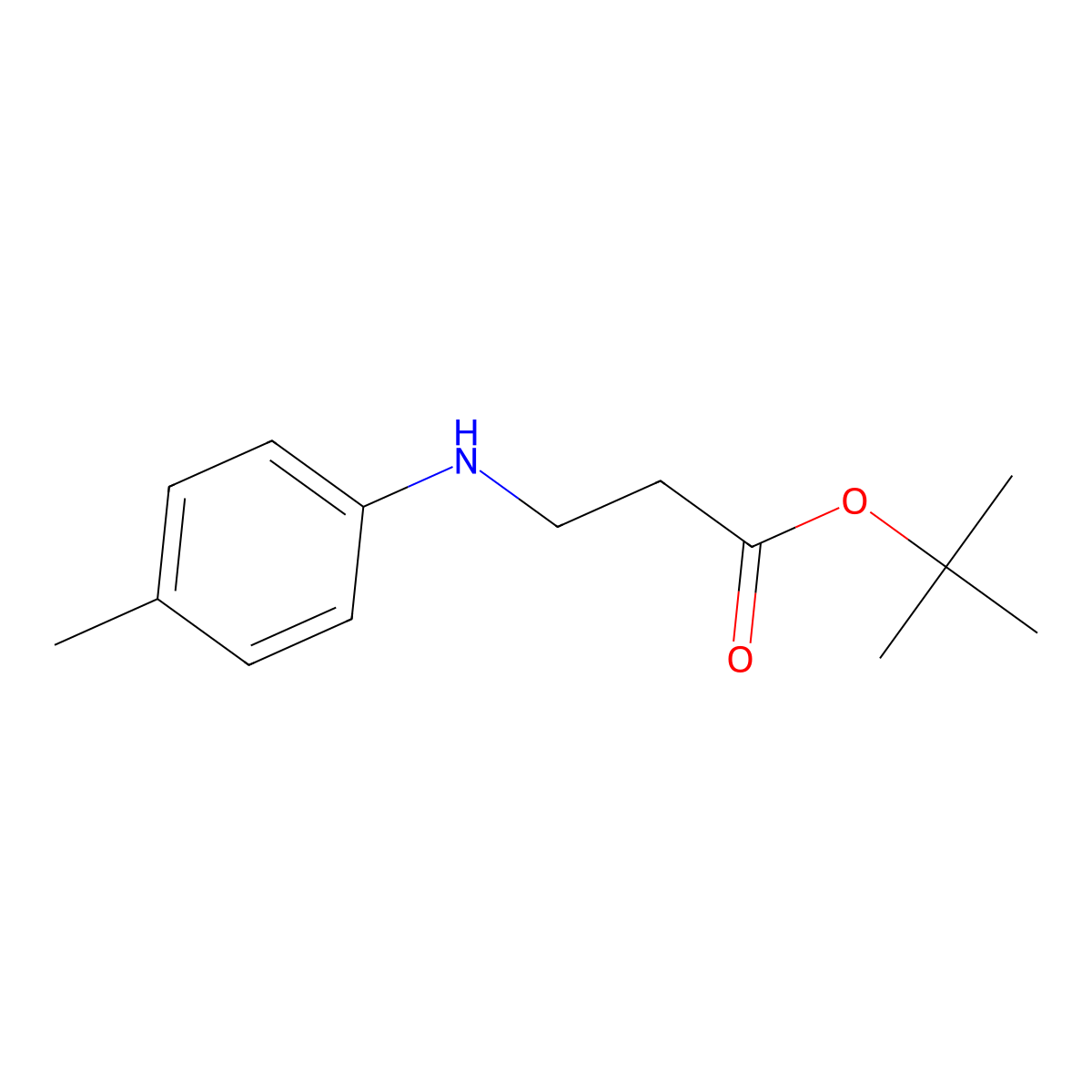 Tert-butyl 3-[(4-methylphenyl)amino]propanoate molecular structure, CAS 207619-99-6