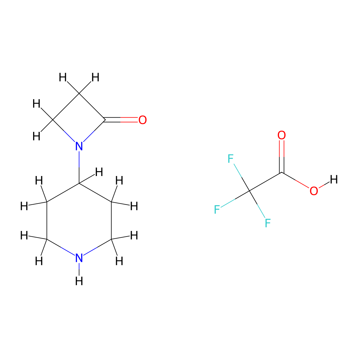 1-(4-Piperidyl)azetidin-2-one Trifluoroacetate molecular structure, CAS 2076460-18-7