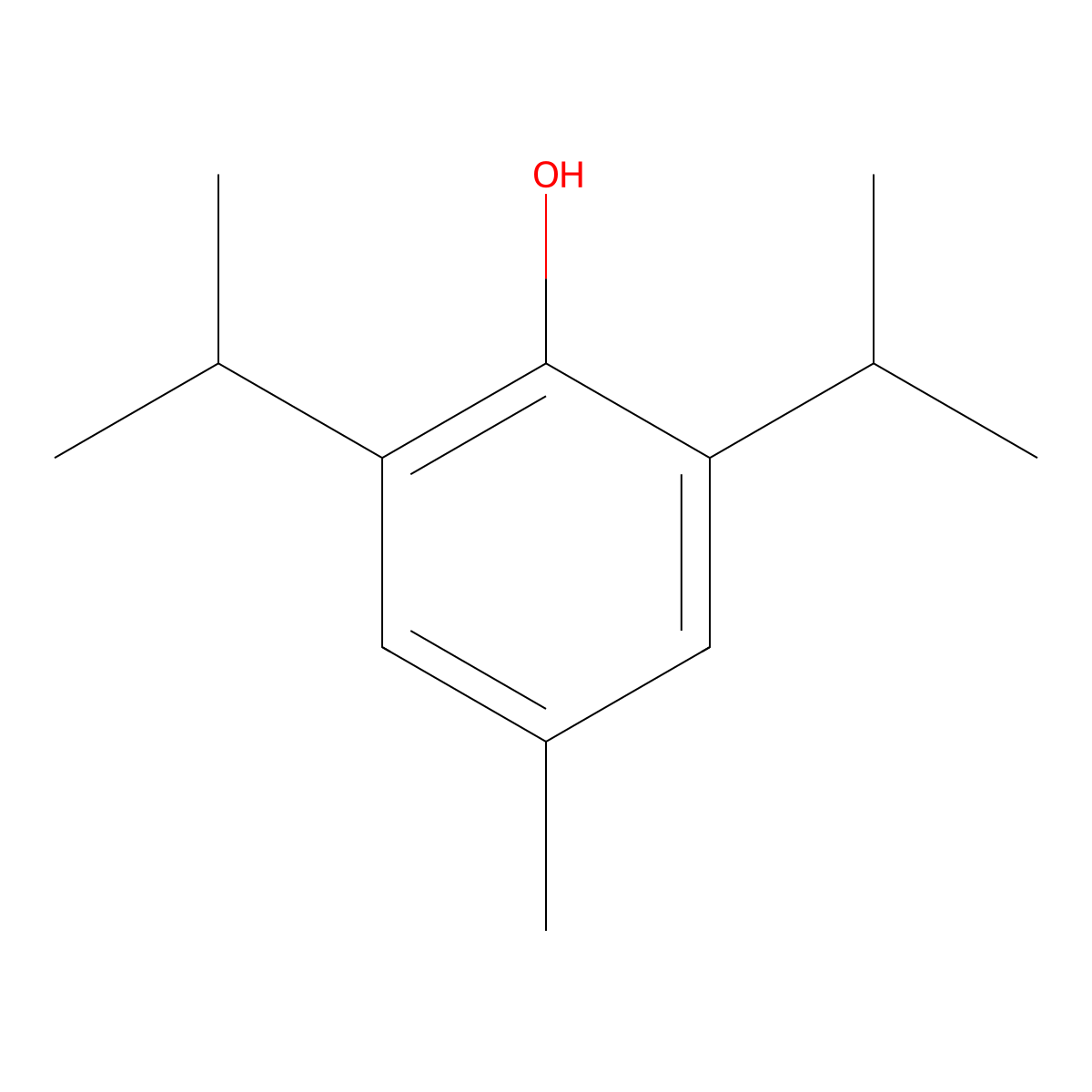 4-Methyl-2,6-diisopropylphenol molecular structure, CAS 20766-99-8