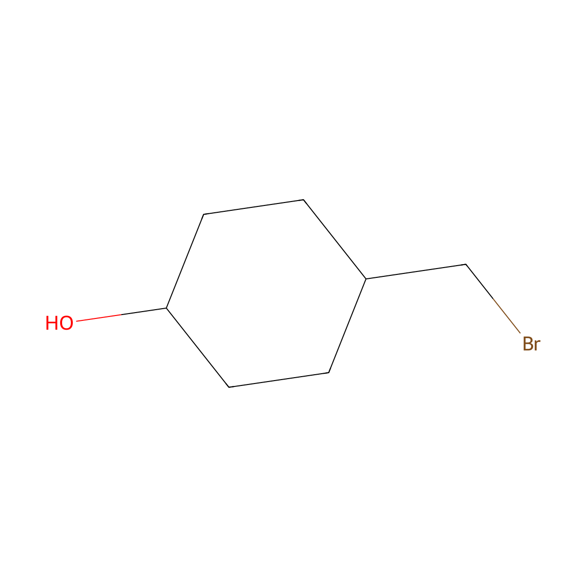 4-(Bromomethyl)cyclohexan-1-ol molecular structure, CAS 207669-62-3