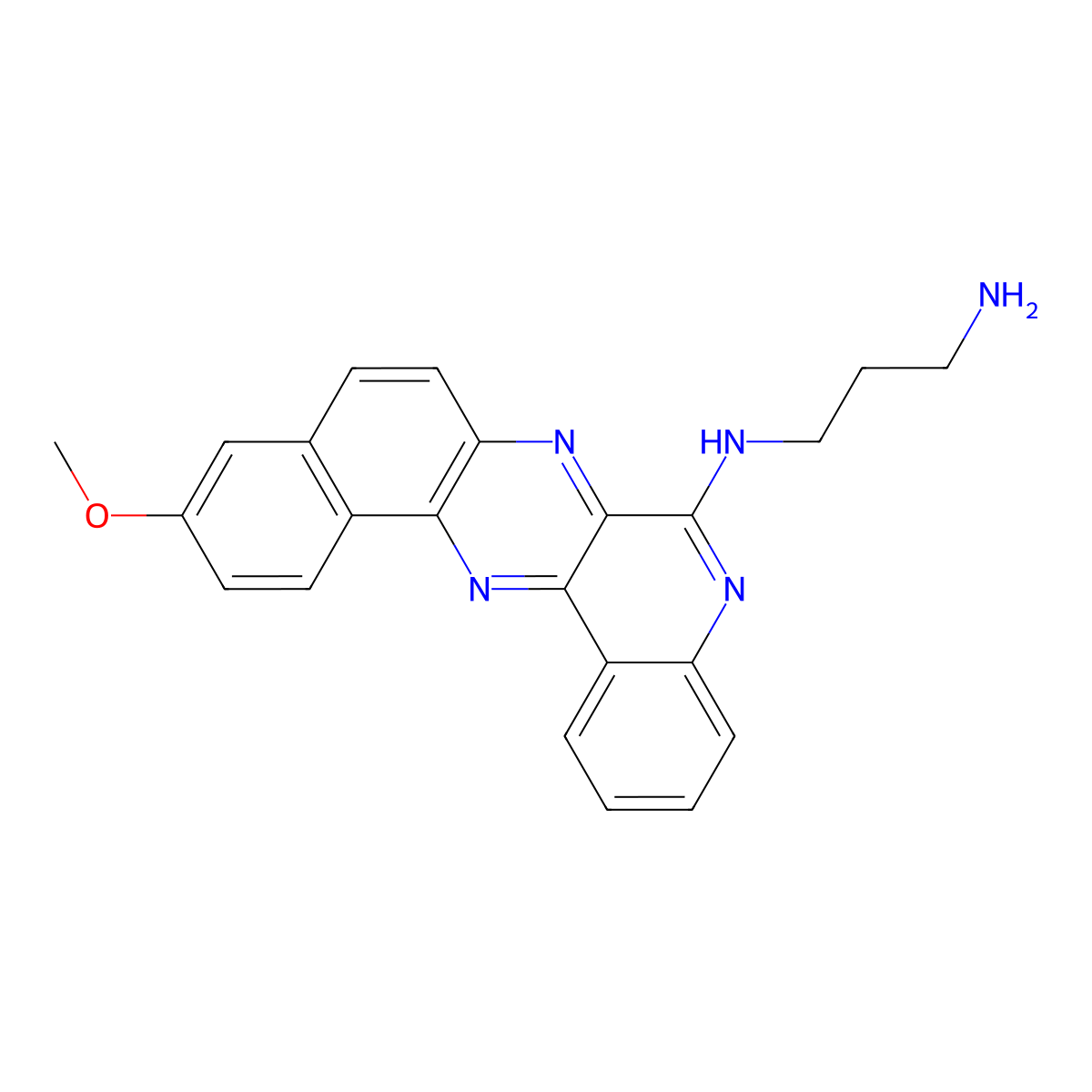 Benzoquinoquinoxaline molecular structure, CAS 207671-99-6