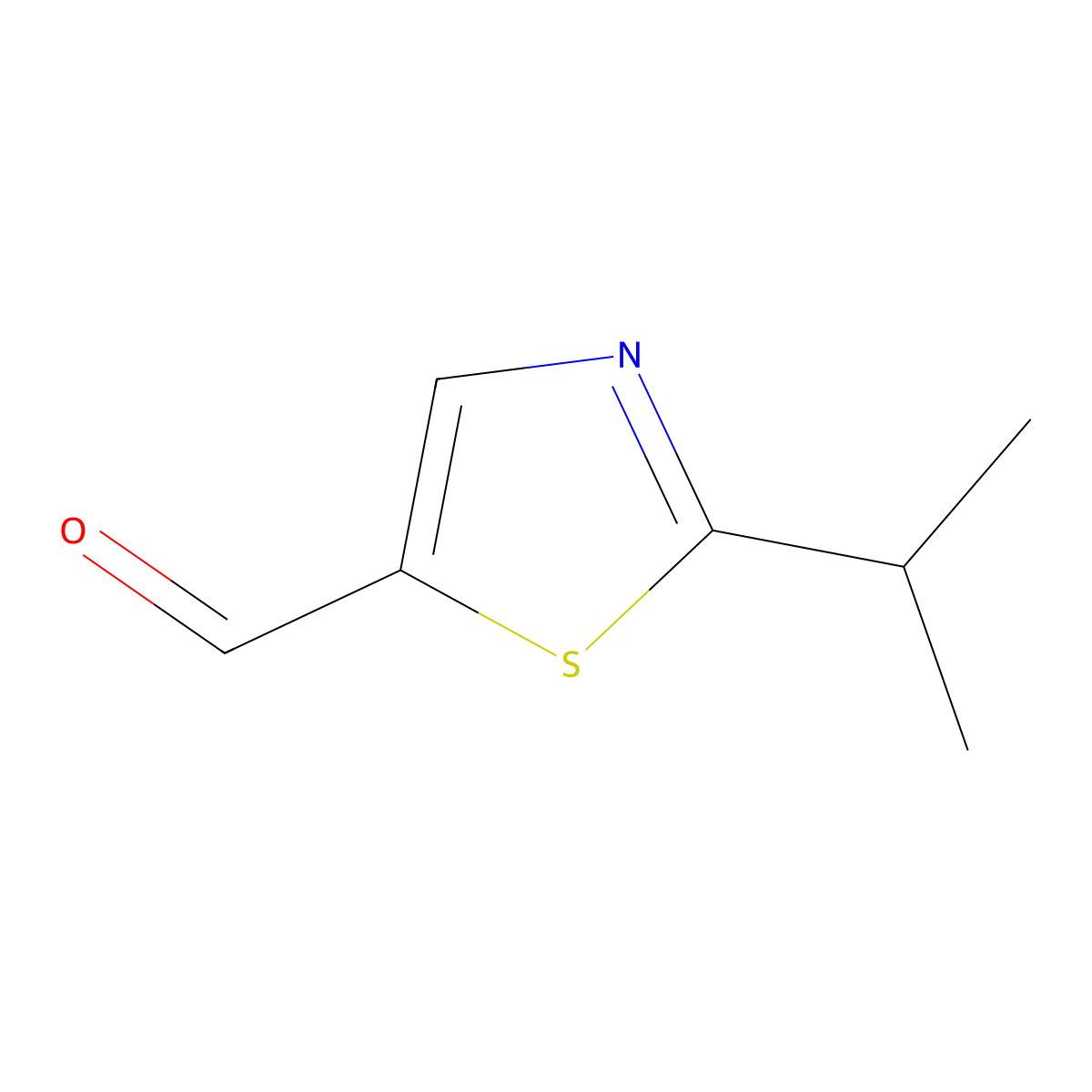 2-(Propan-2-yl)-1,3-thiazole-5-carbaldehyde molecular structure, CAS 207675-84-1