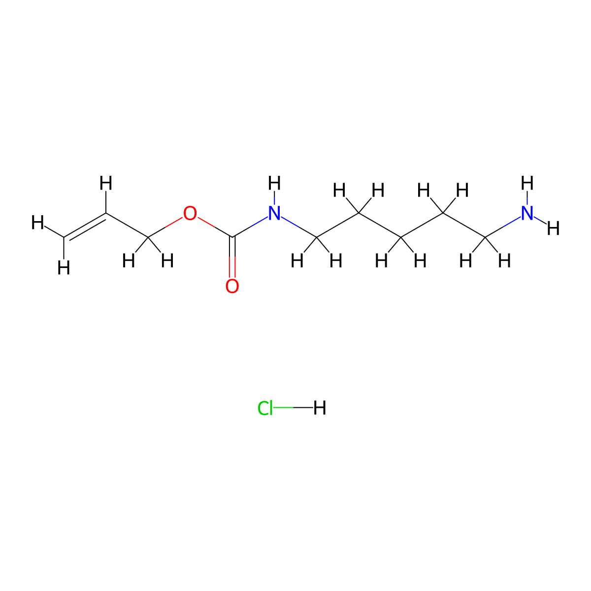 N-Alloc-1,5-pentanediamine hydrochloride molecular structure, CAS 207676-44-6