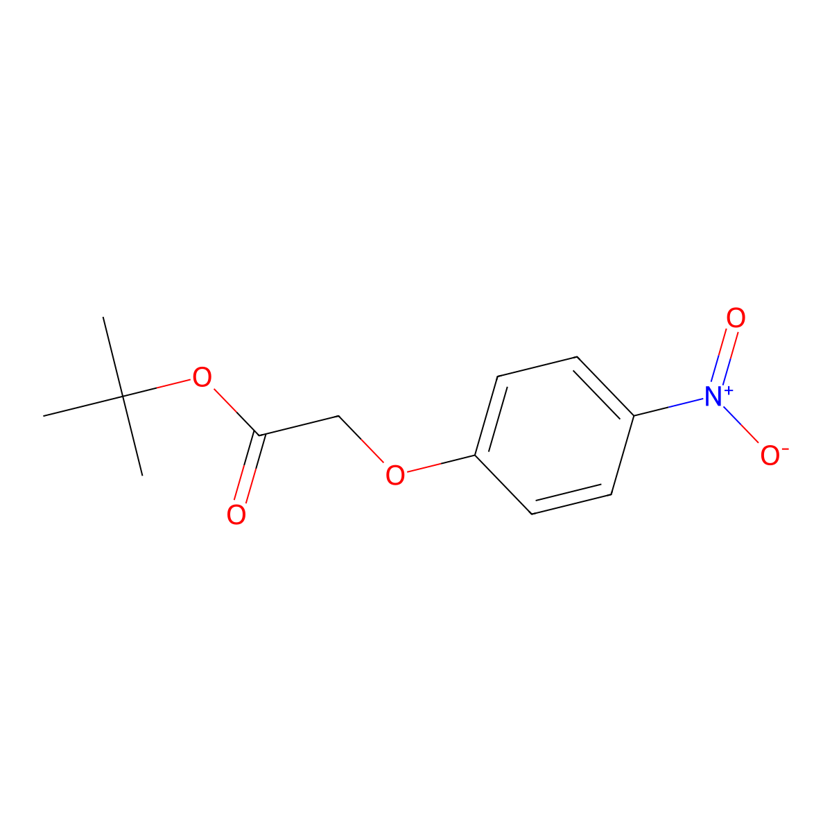 Tert-butyl 2-(4-nitrophenoxy)acetate molecular structure, CAS 20768-14-3