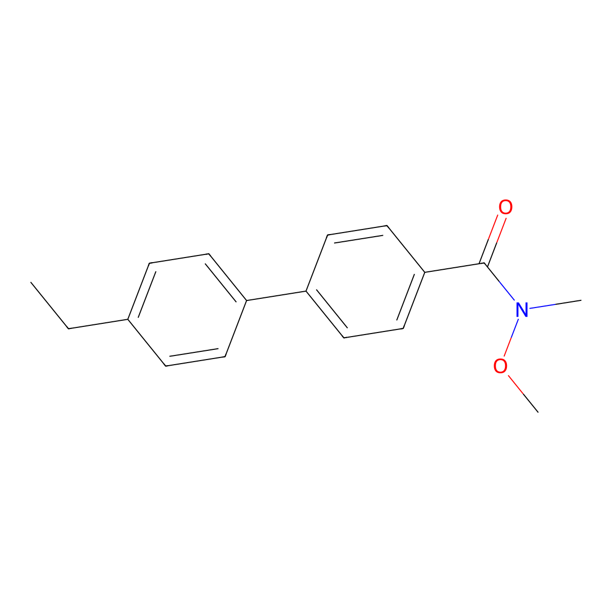 4'-Ethyl-N-methoxy-N-methyl[1,1'-biphenyl]-4-carboxamide molecular structure, CAS 207681-60-5