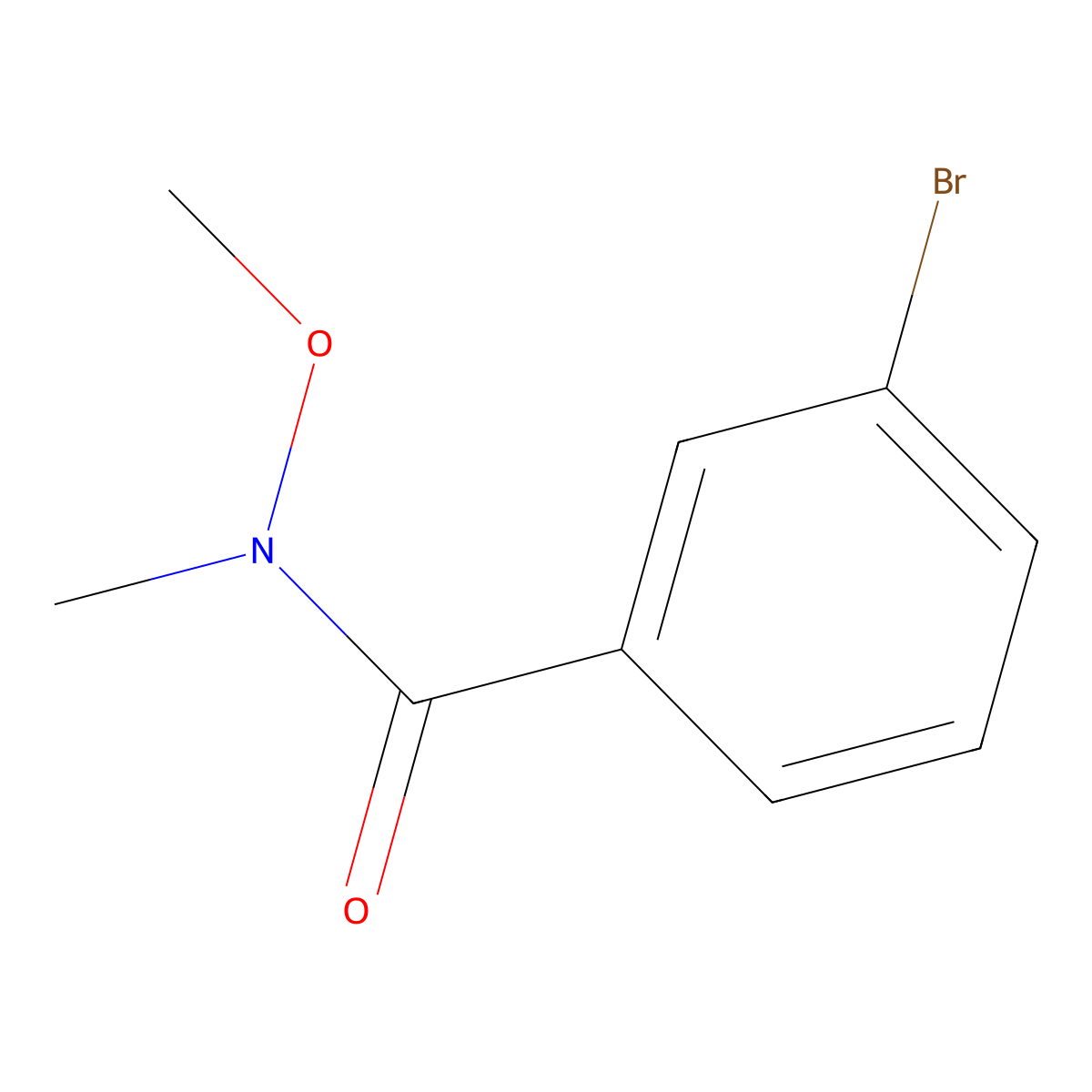 3-Bromo-N-methoxy-N-methylbenzamide molecular structure, CAS 207681-67-2
