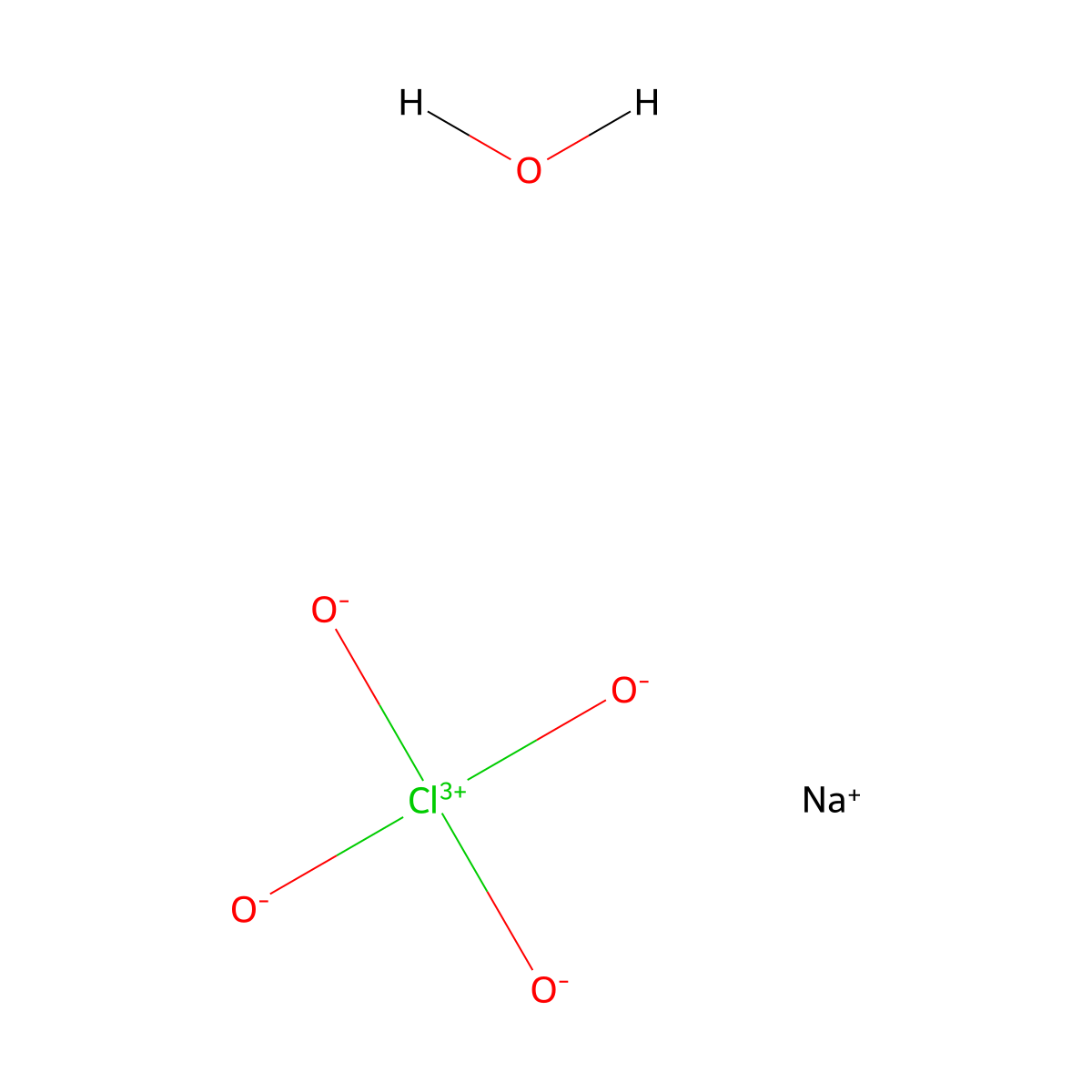 Sodium perchlorate monohydrate molecular structure, CAS 207683-20-3