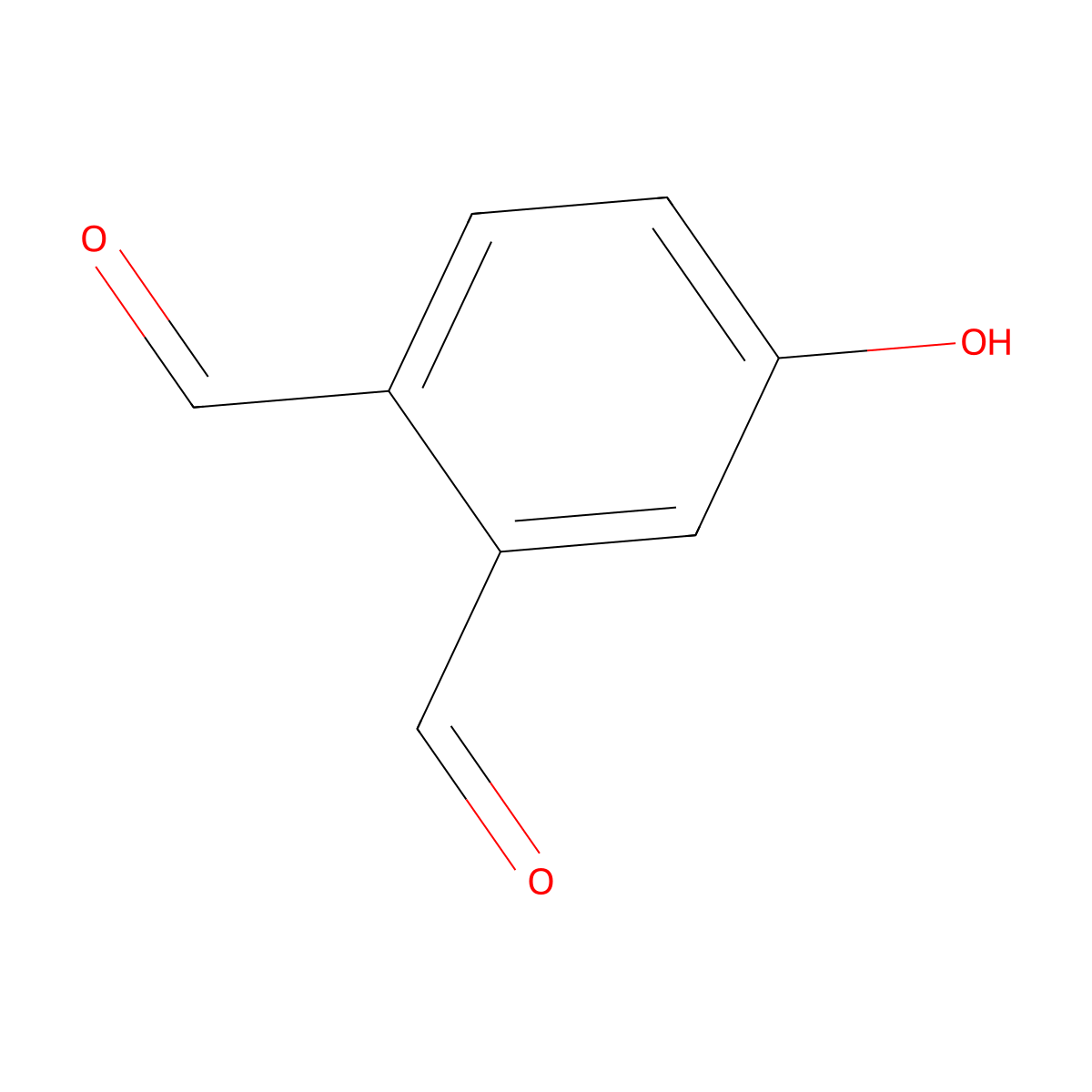 4-Hydroxyphthalaldehyde molecular structure, CAS 20769-30-6