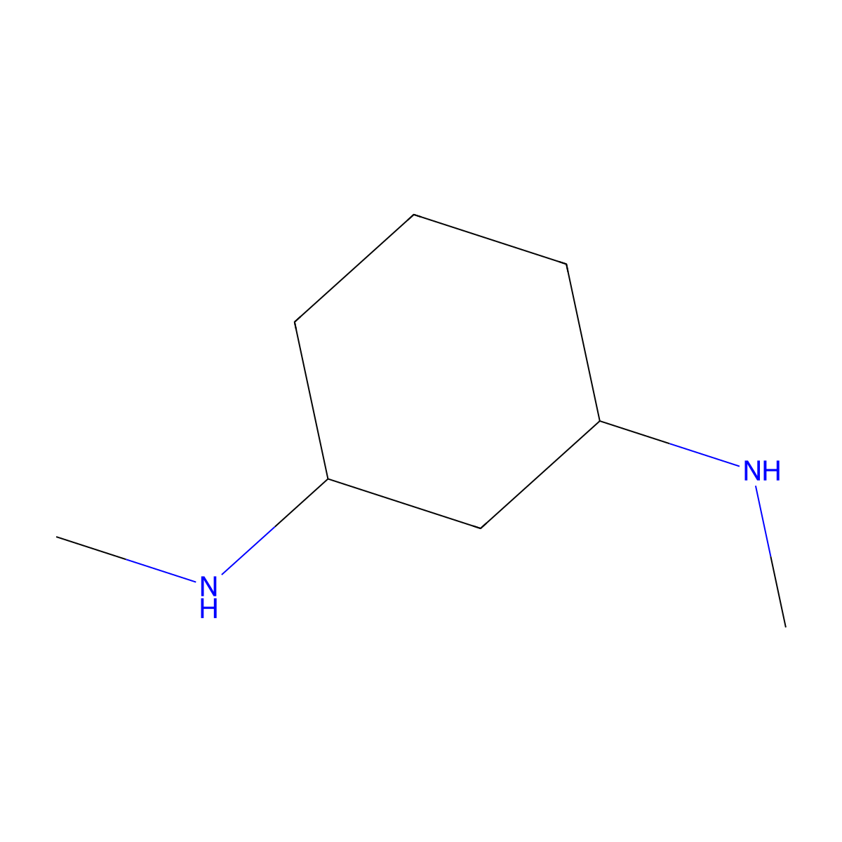 N1,N3-dimethylcyclohexane-1,3-diamine molecular structure, CAS 2077-90-9