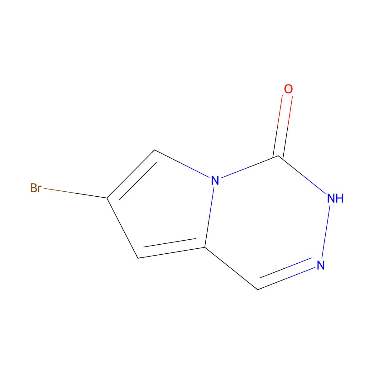 7-Bromopyrrolo[1,2-d][1,2,4]triazin-4(3H)-one molecular structure, CAS 2077084-02-5