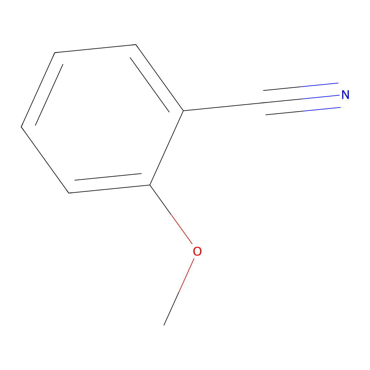 2-Methoxybenzonitrile molecular structure, CAS 20771-60-2