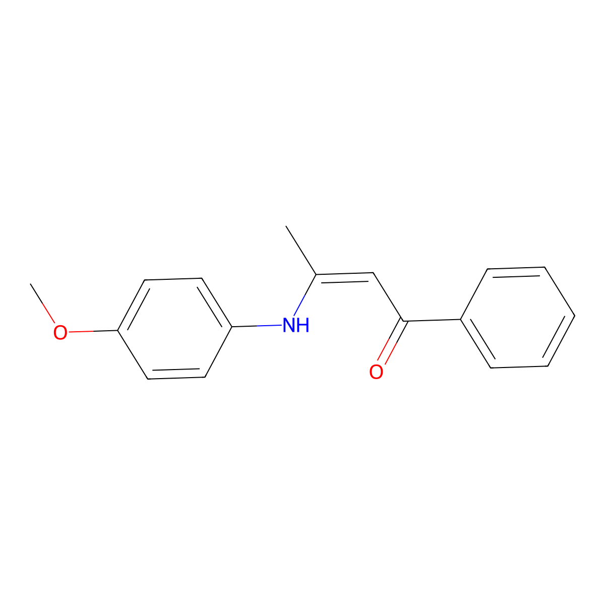 2-p-Anisidino-3-benzoyl-2-propene molecular structure, CAS 20771-77-1