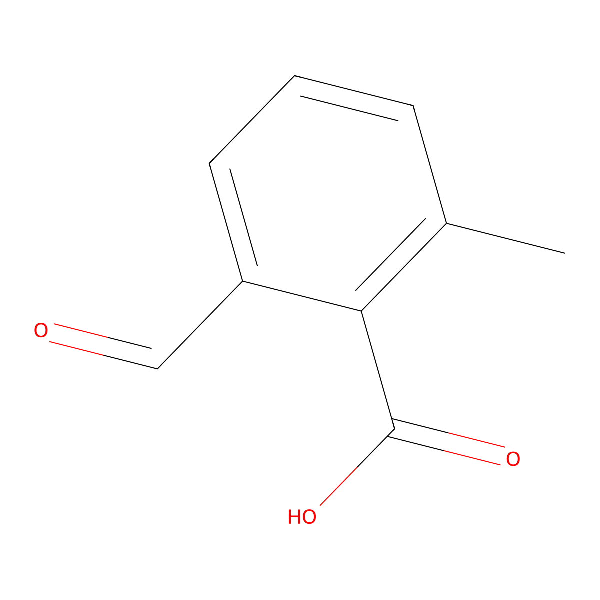 2-Formyl-6-methylbenzoic acid molecular structure, CAS 20771-96-4