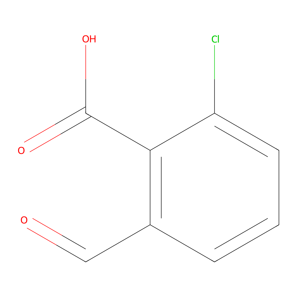 2-Chloro-6-formylbenzoic acid molecular structure, CAS 20771-97-5