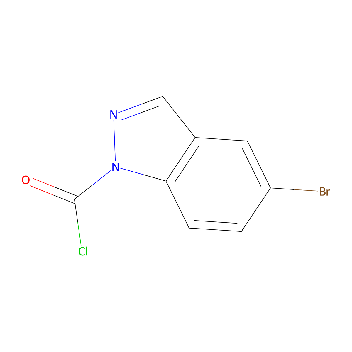 5-bromo-1H-indazole-1-carbonyl chloride molecular structure, CAS 2077127-33-2