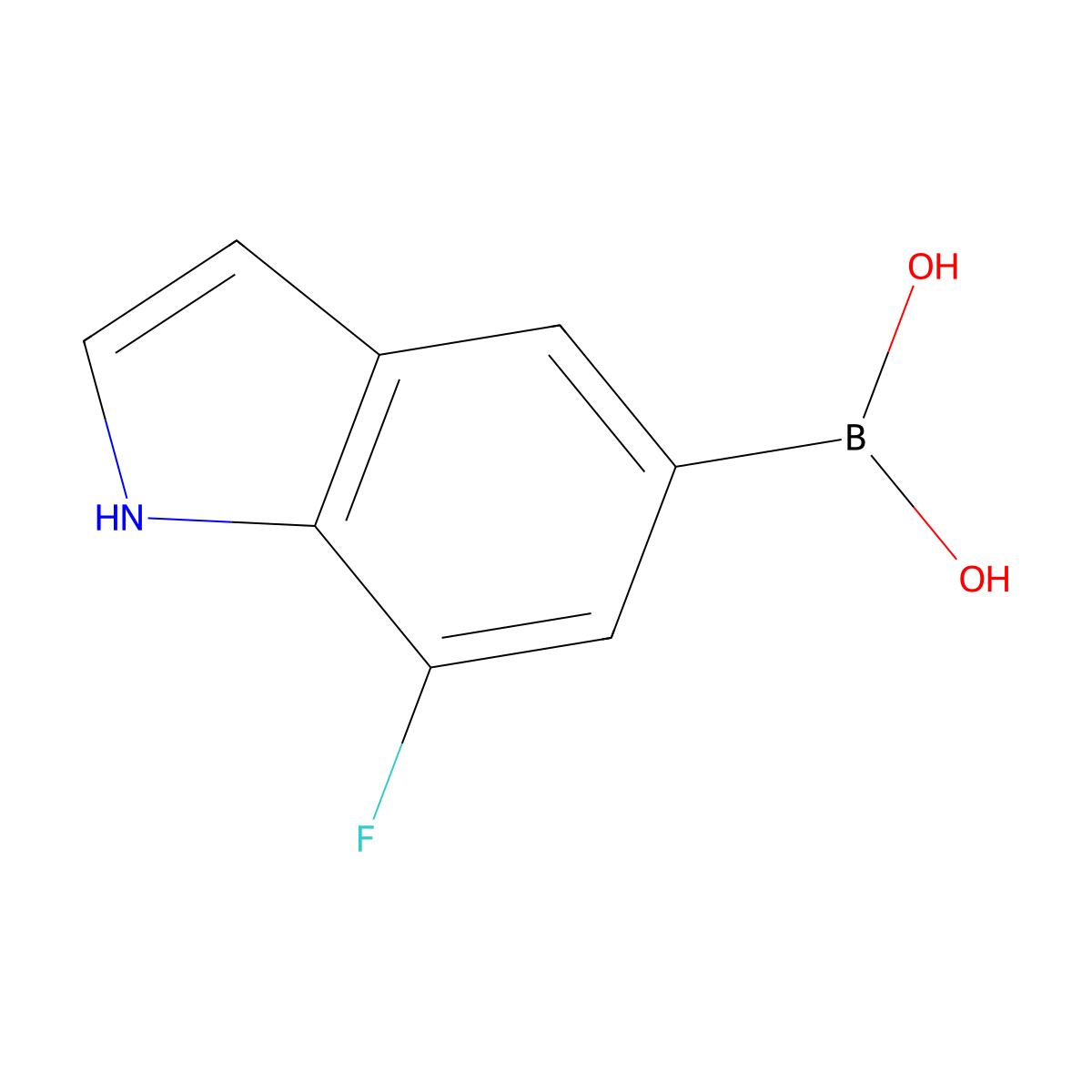 (7-fluoro-1H-indol-5-yl)boronic acid molecular structure, CAS 2077188-75-9