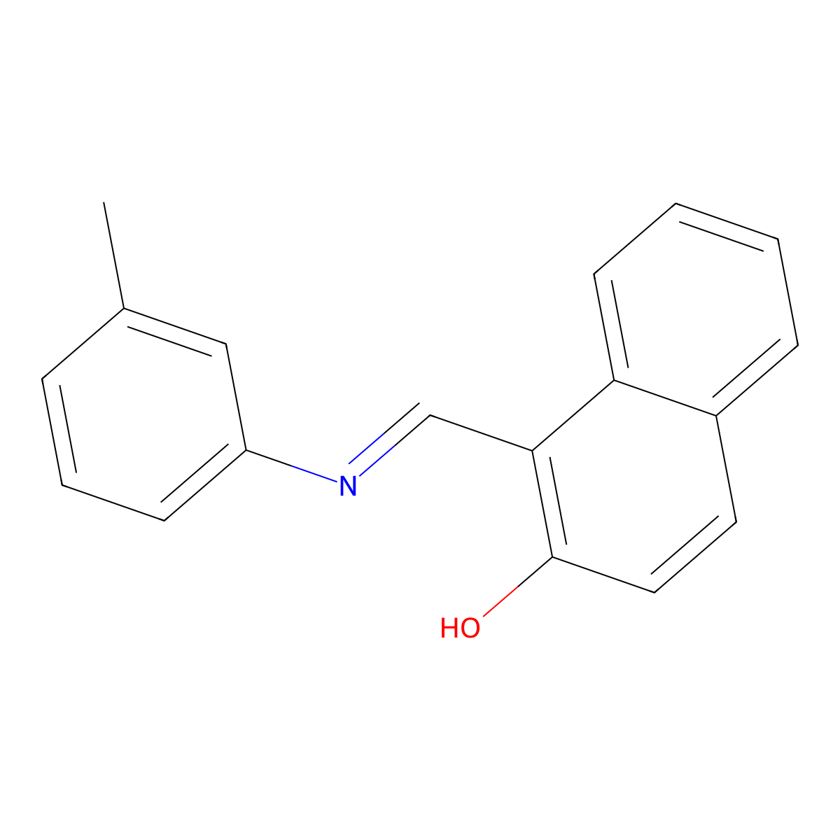 1-(M-Tolyliminomethyl)-2-naphthol molecular structure, CAS 20772-80-9