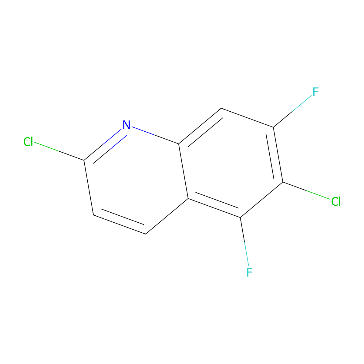 2,6-Dichloro-5,7-difluoroquinoline molecular structure, CAS 2077222-38-7