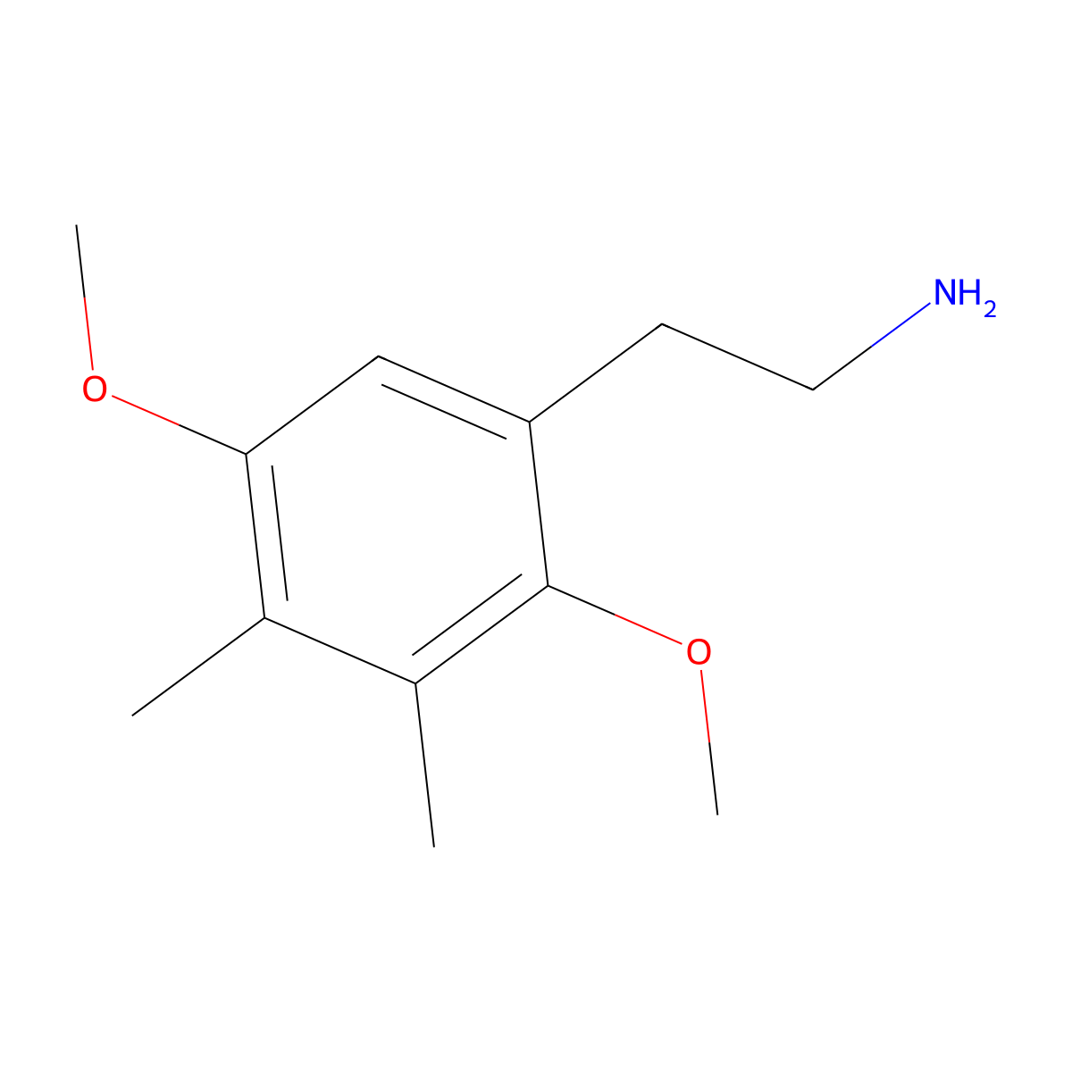 2,5-Dimethoxy-3,4-dimethylbenzeneethanamine molecular structure, CAS 207740-18-9