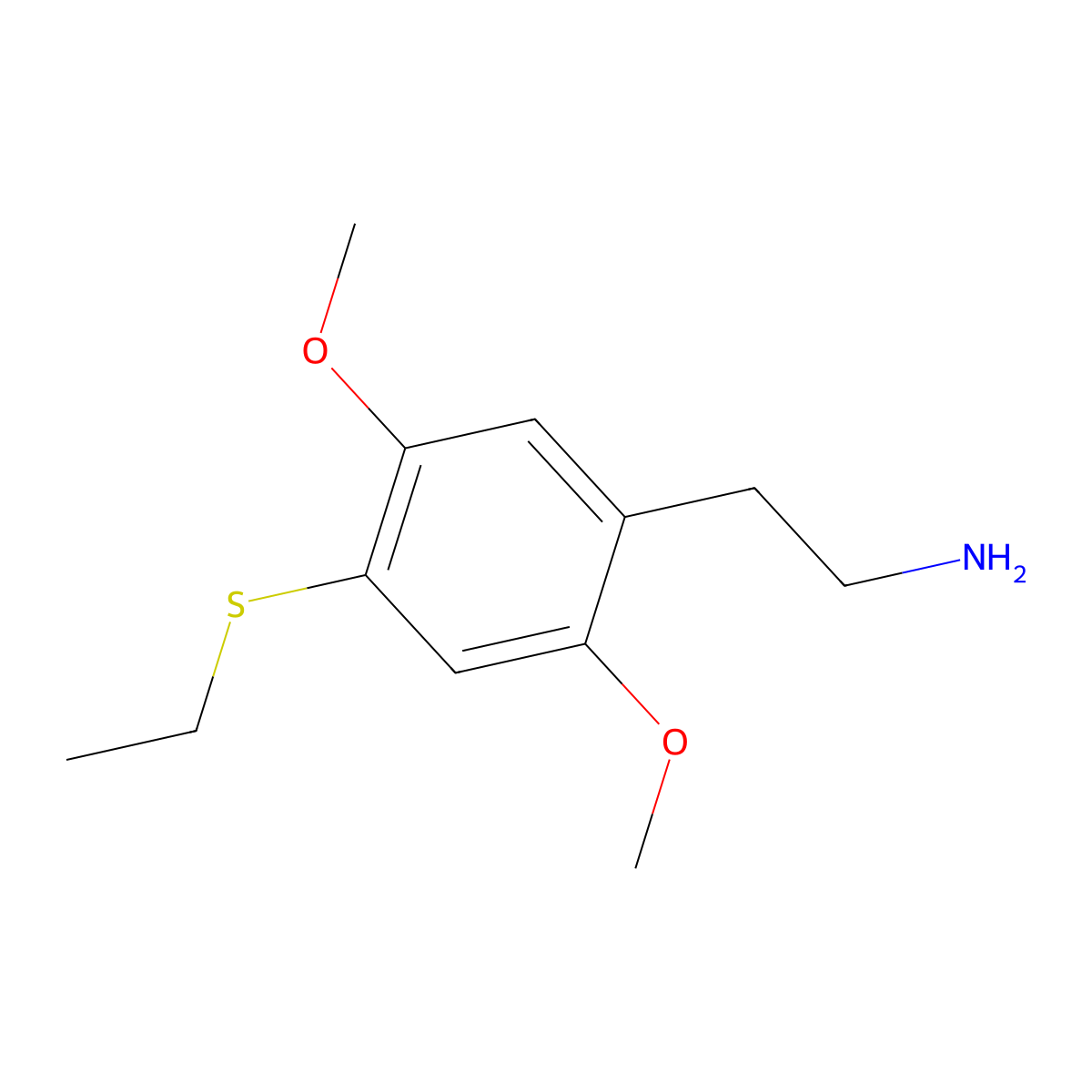 2,5-Dimethoxy-4-ethylthiophenethylamine molecular structure, CAS 207740-24-7