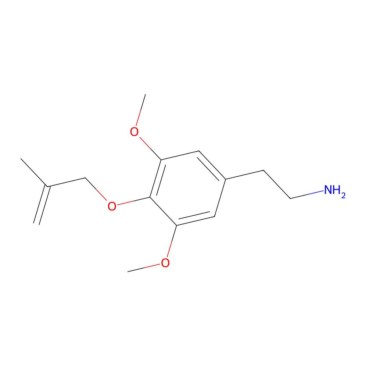 Methallylescaline molecular structure, CAS 207740-41-8