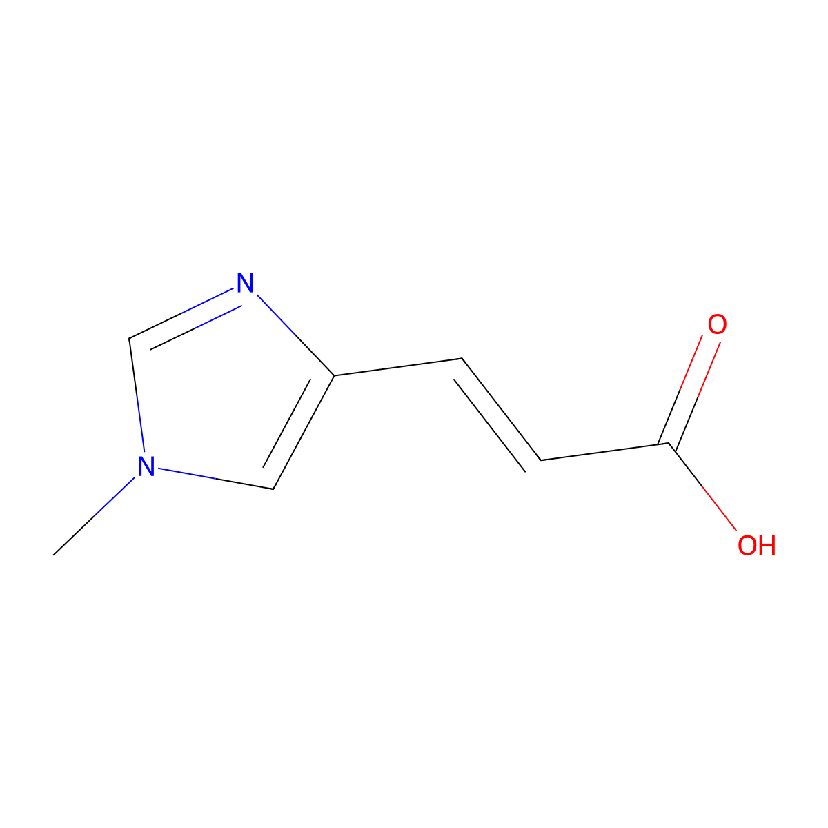 3-(1-Methyl-1H-imidazol-4-yl)acrylic acid molecular structure, CAS 207741-67-1