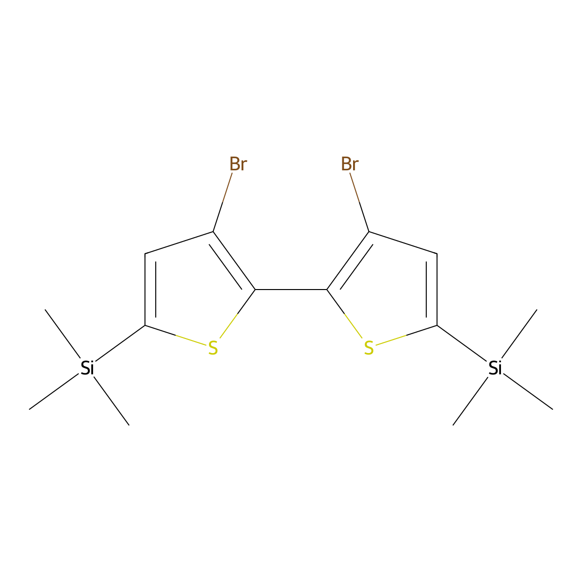 3,3'-Dibromo-5,5'-bis(trimethylsilyl)-2,2'-bithiophene molecular structure, CAS 207742-50-5